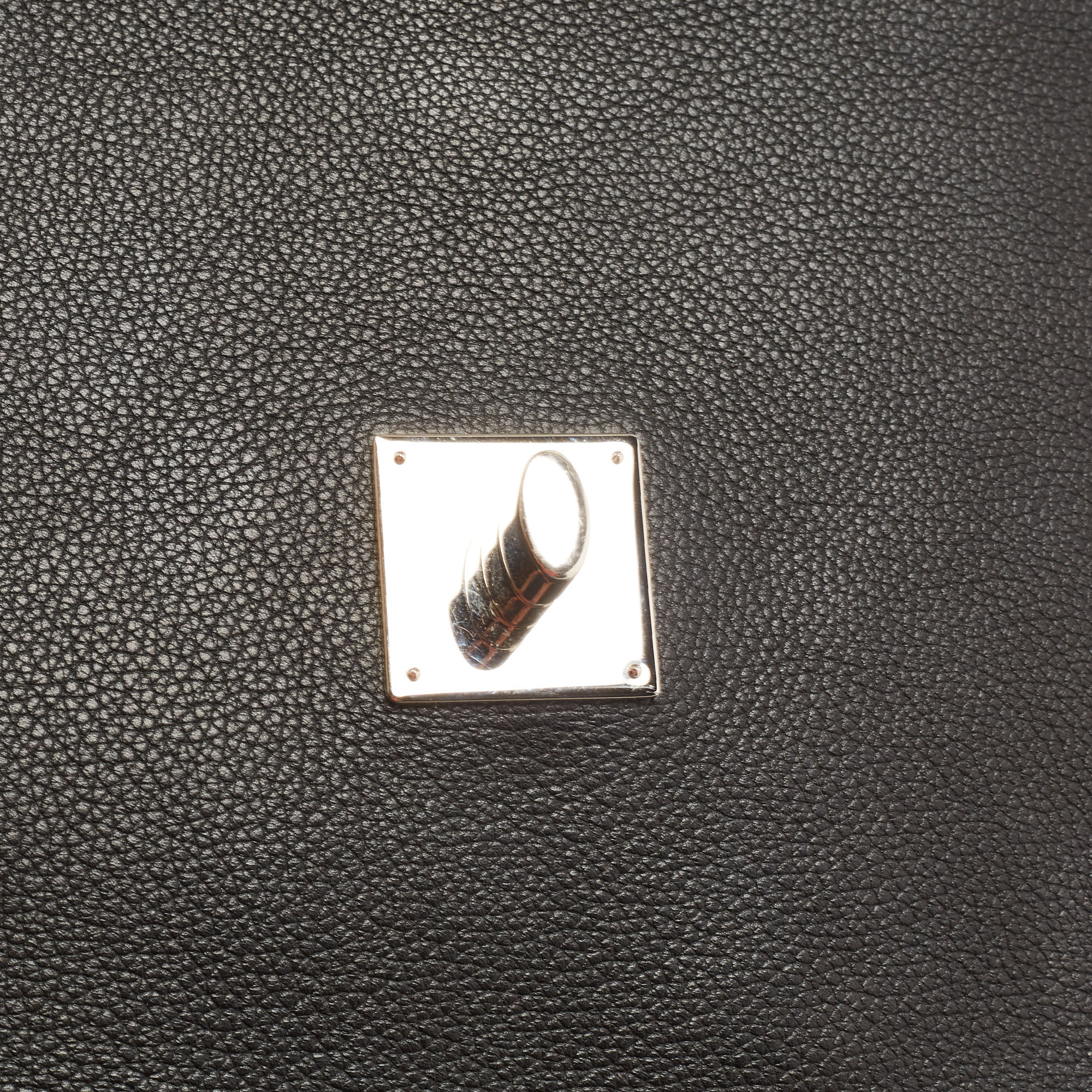 Louis Vuitton Black Leather Lockme II Top Handle Bag
