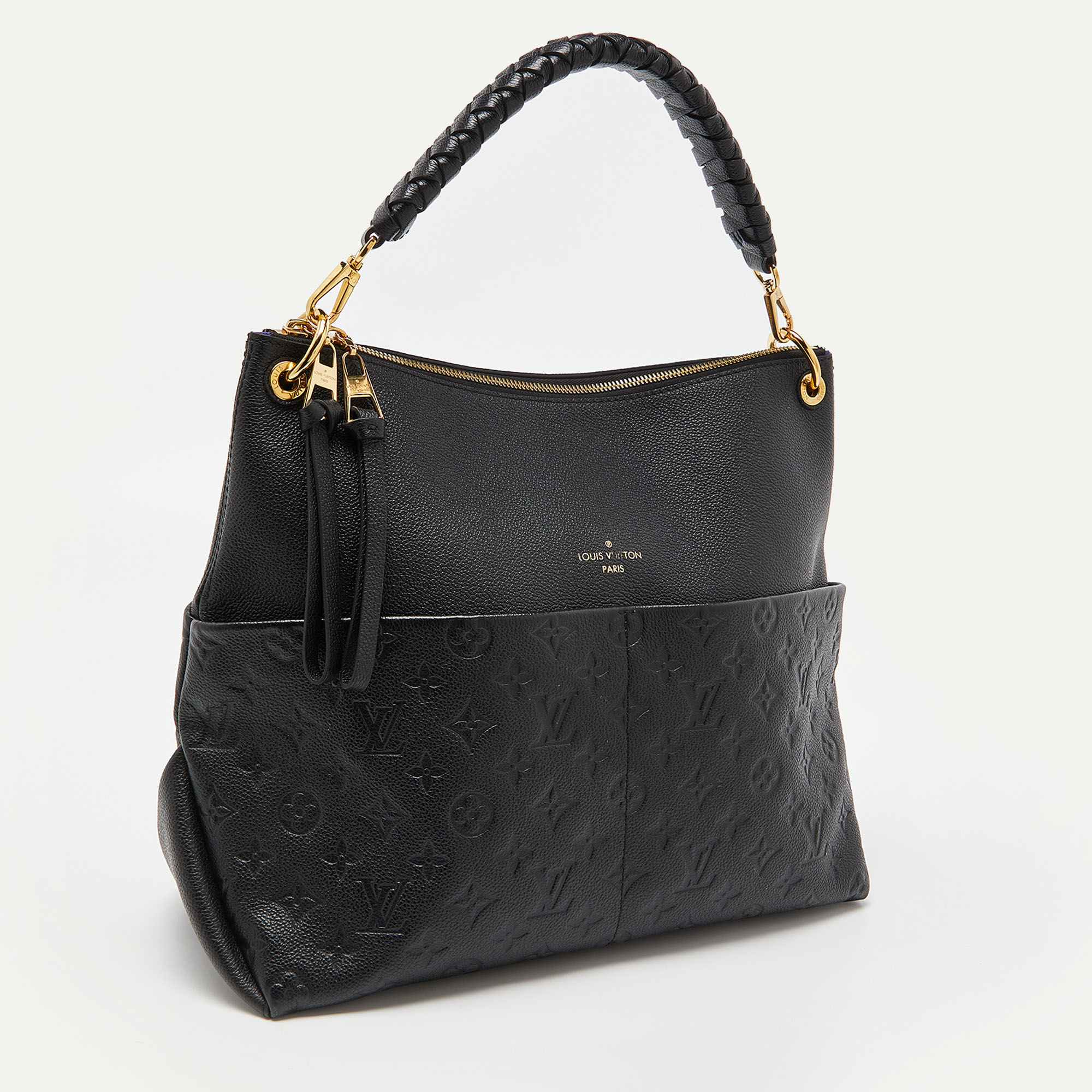 Louis Vuitton Black Monogram Empreinte Leather Maida Bag