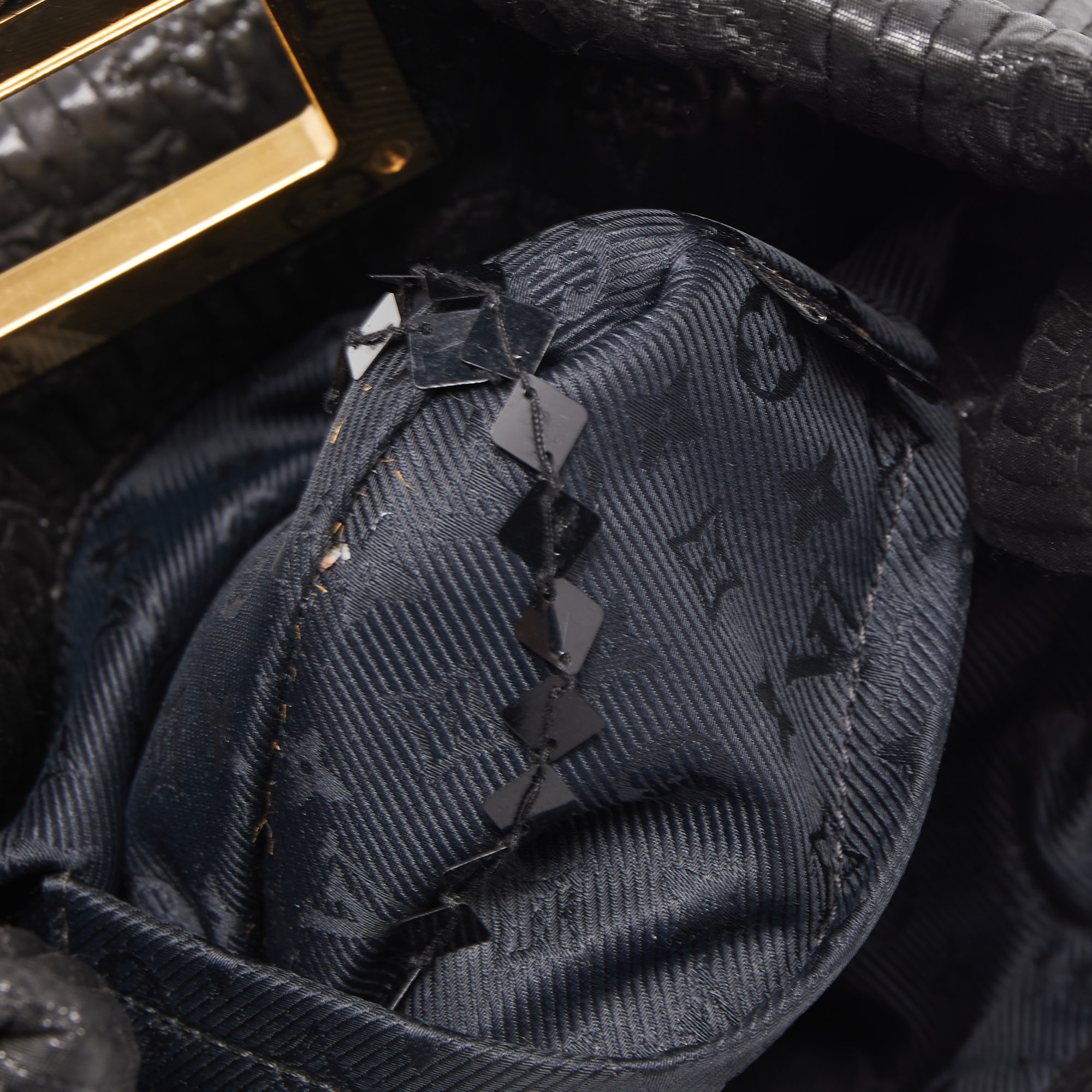 Louis Vuitton Black Shimmering Monogram Jacquard Limited Edition Altair Clutch