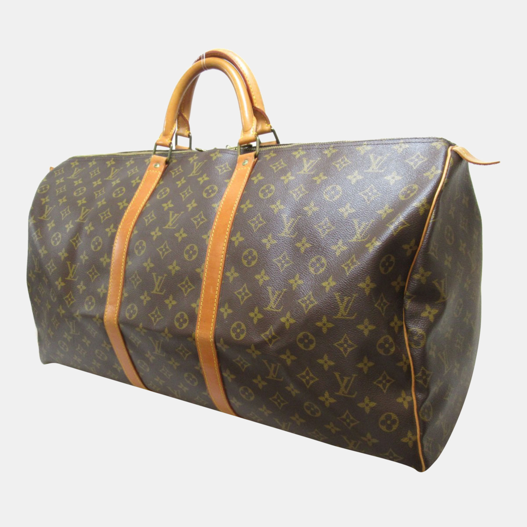 Louis Vuitton Keepall 60 Travel Bag in Brown Monogram Canvas and