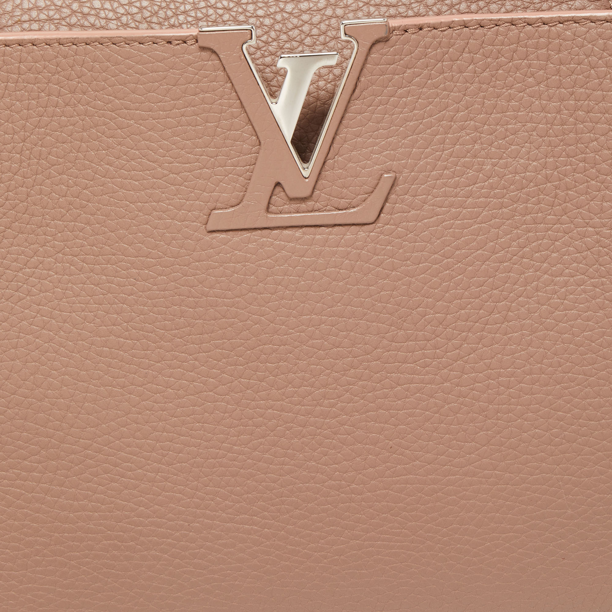 Louis Vuitton Old Rose Leather Capucines MM Bag