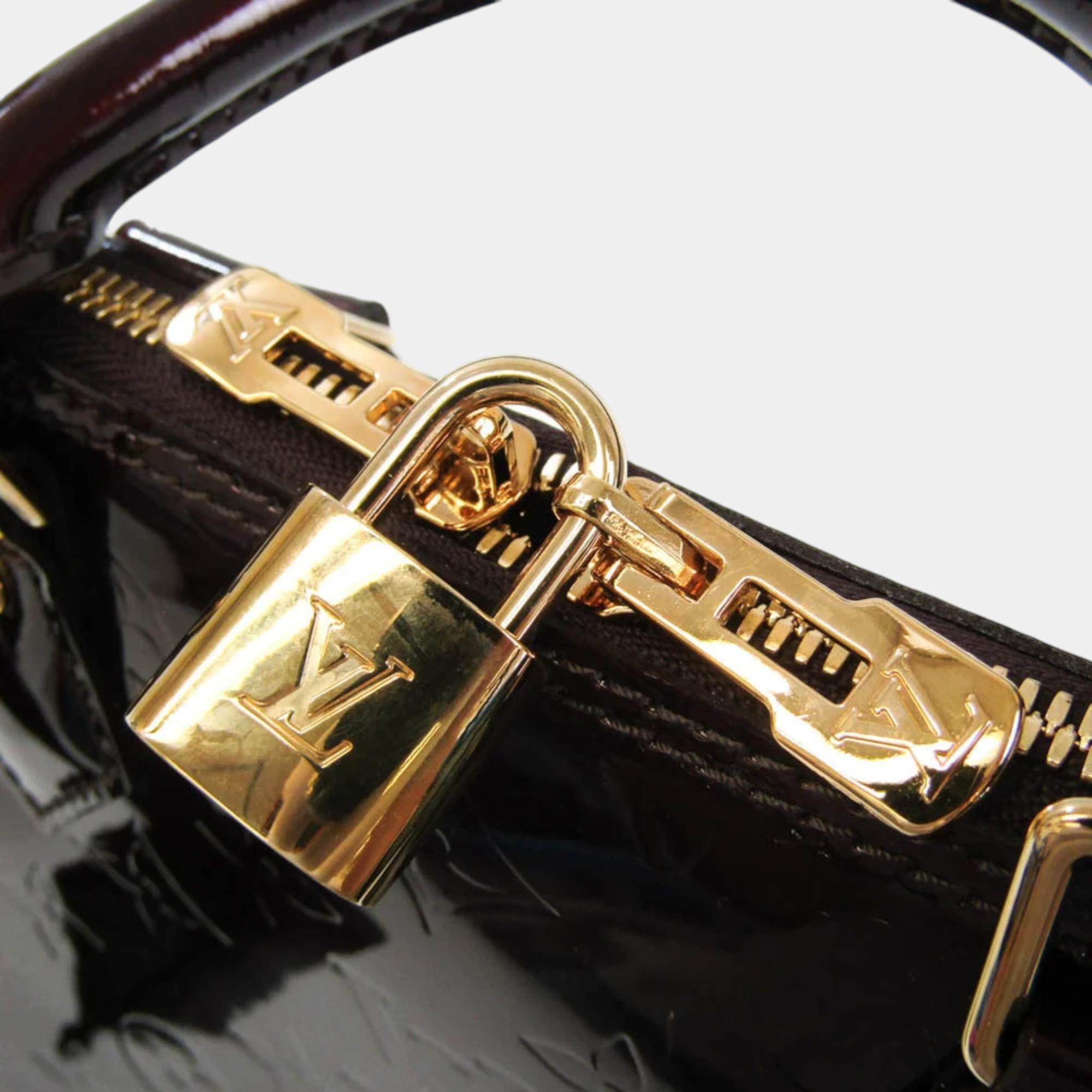 Louis Vuitton Burgundy Monogram Vernis Leather Alma PM Satchel