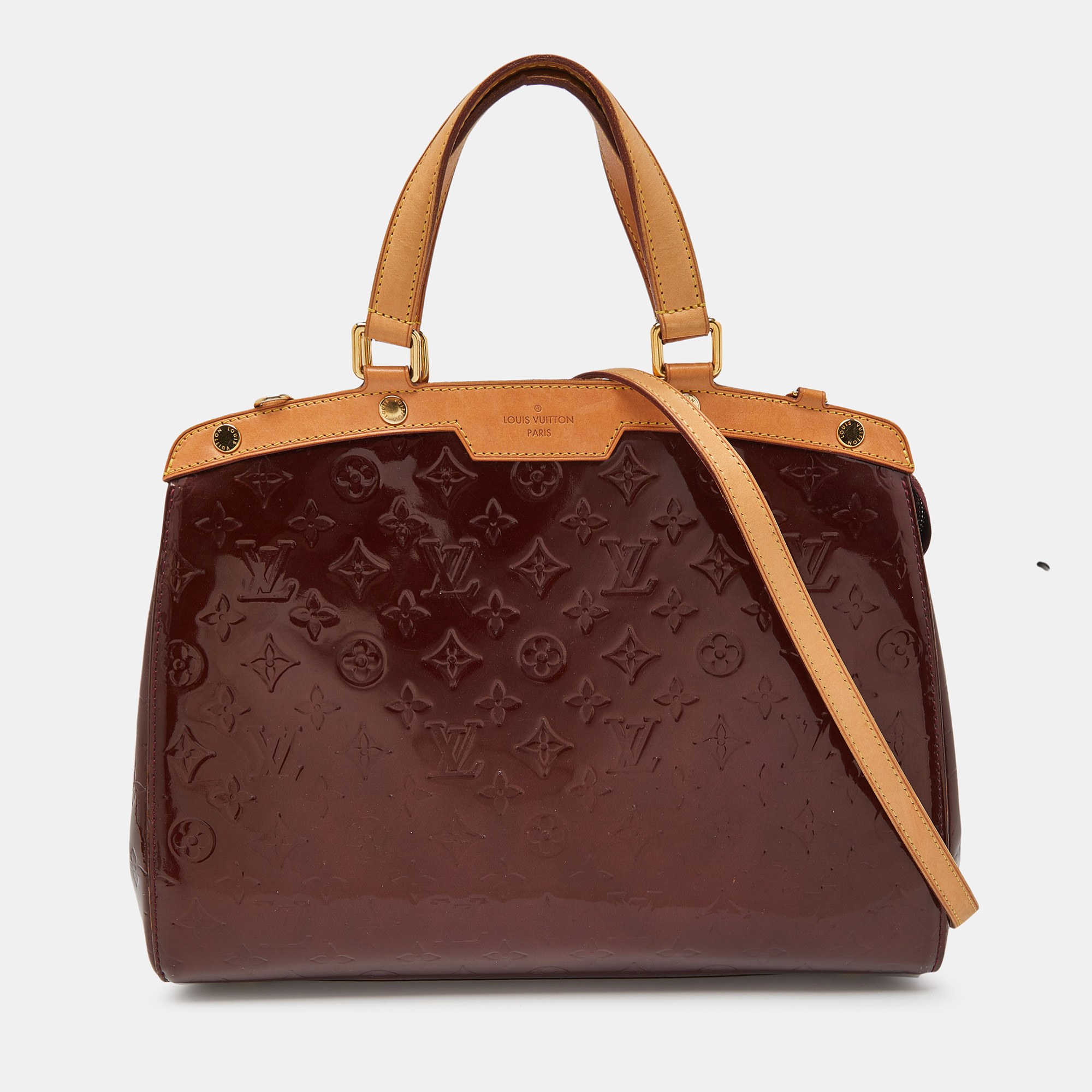 Louis vuitton amarante monogram vernis brea gm bag