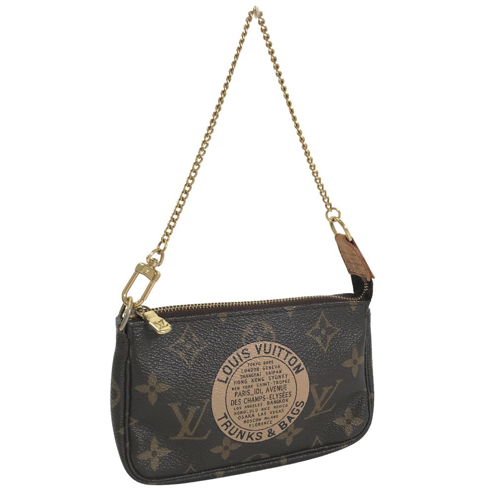 Louis Vuitton Brown Monogram Canvas Mini Pochette Accessoires Clutch Bag