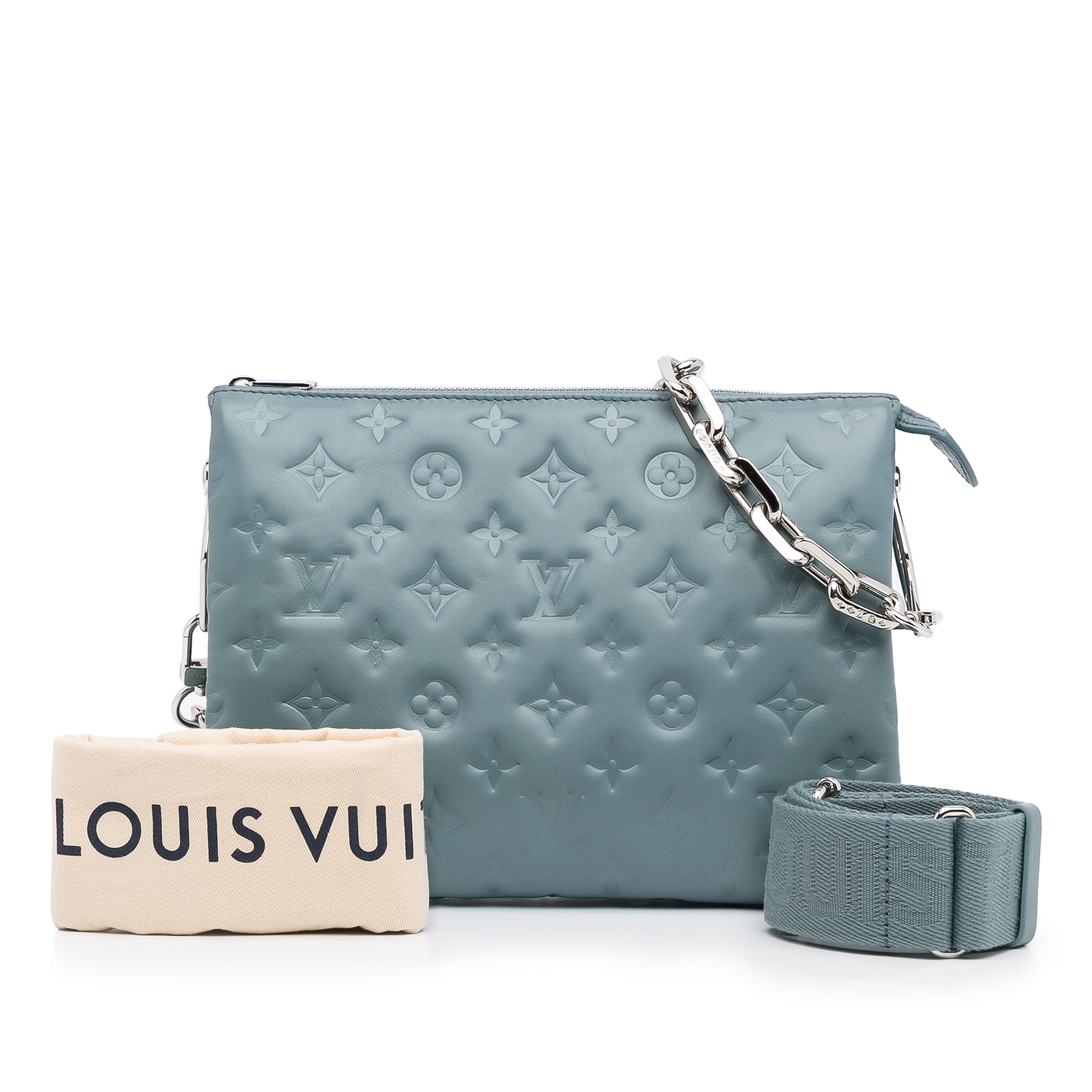 Louis Vuitton Blue Monogram Coussin PM