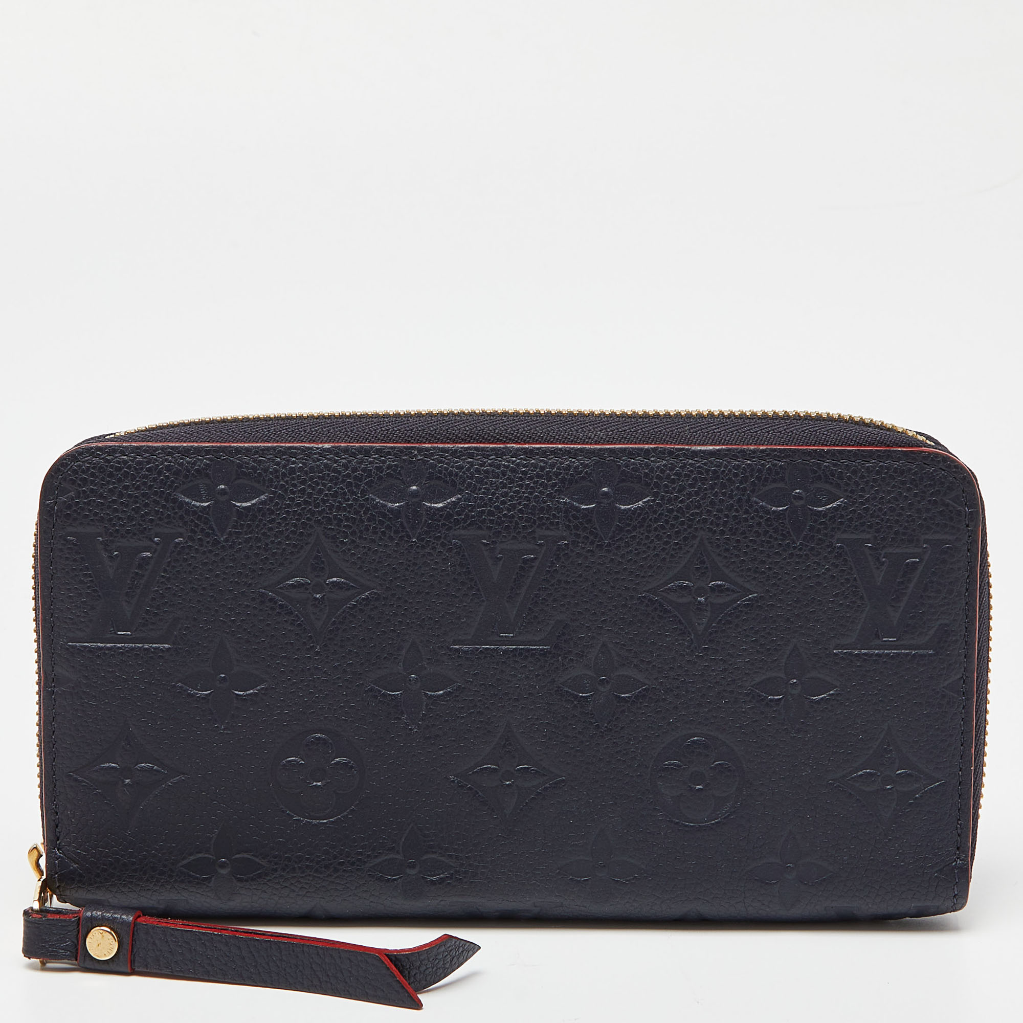 Louis Vuitton Marine Rouge  Monogram Empreinte Leather Zippy Wallet