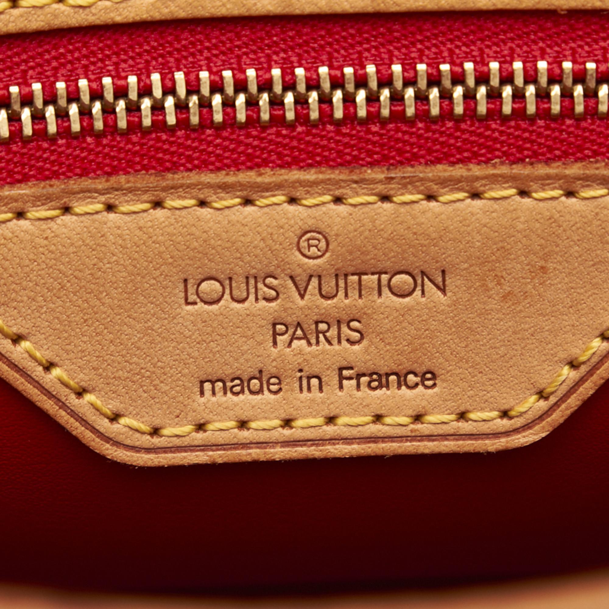 Louis Vuitton Red Monogram Vernis Petite Bucket With Pouch