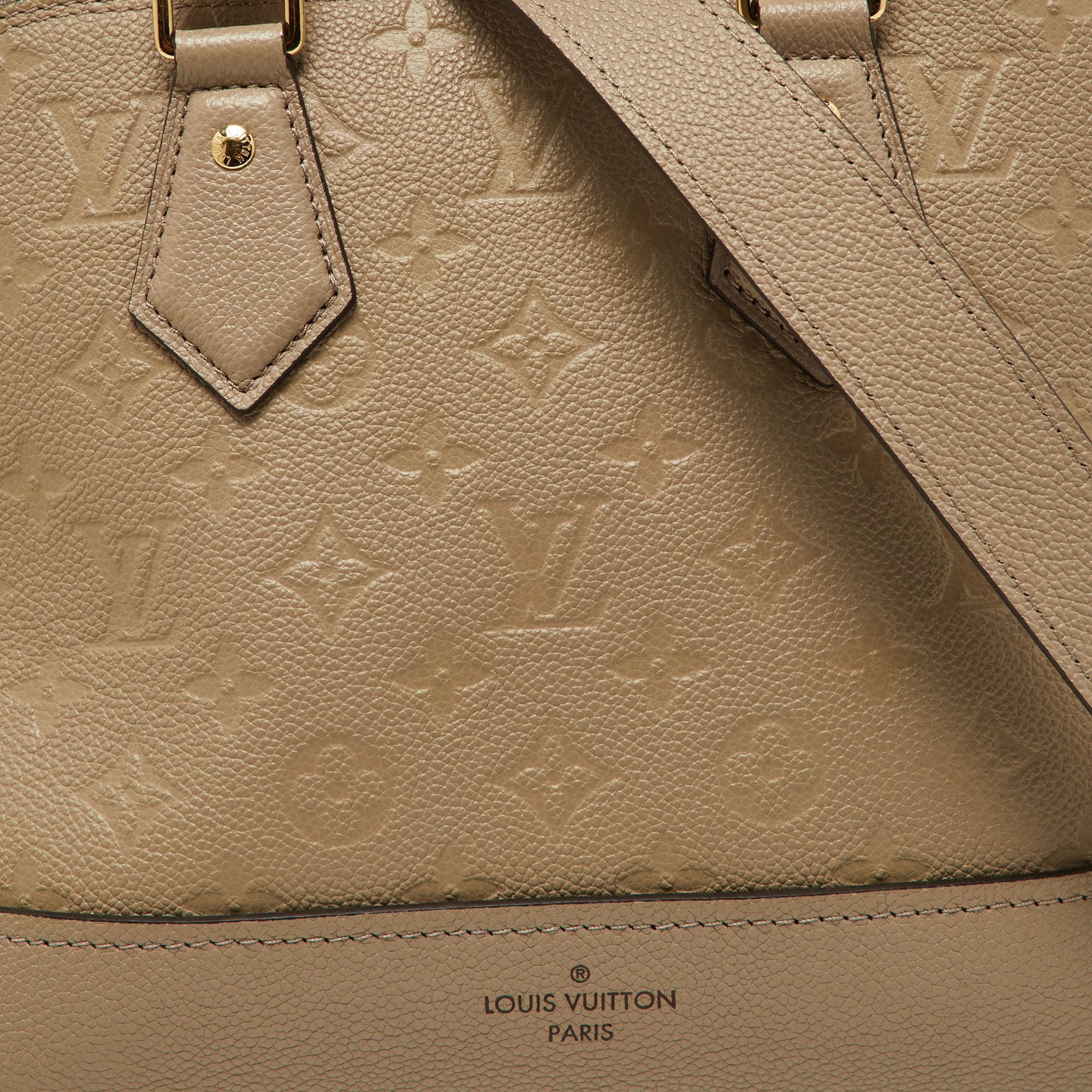 Louis Vuitton Tourterelle Monogram Empreinte Leather Neo Alma PM Bag