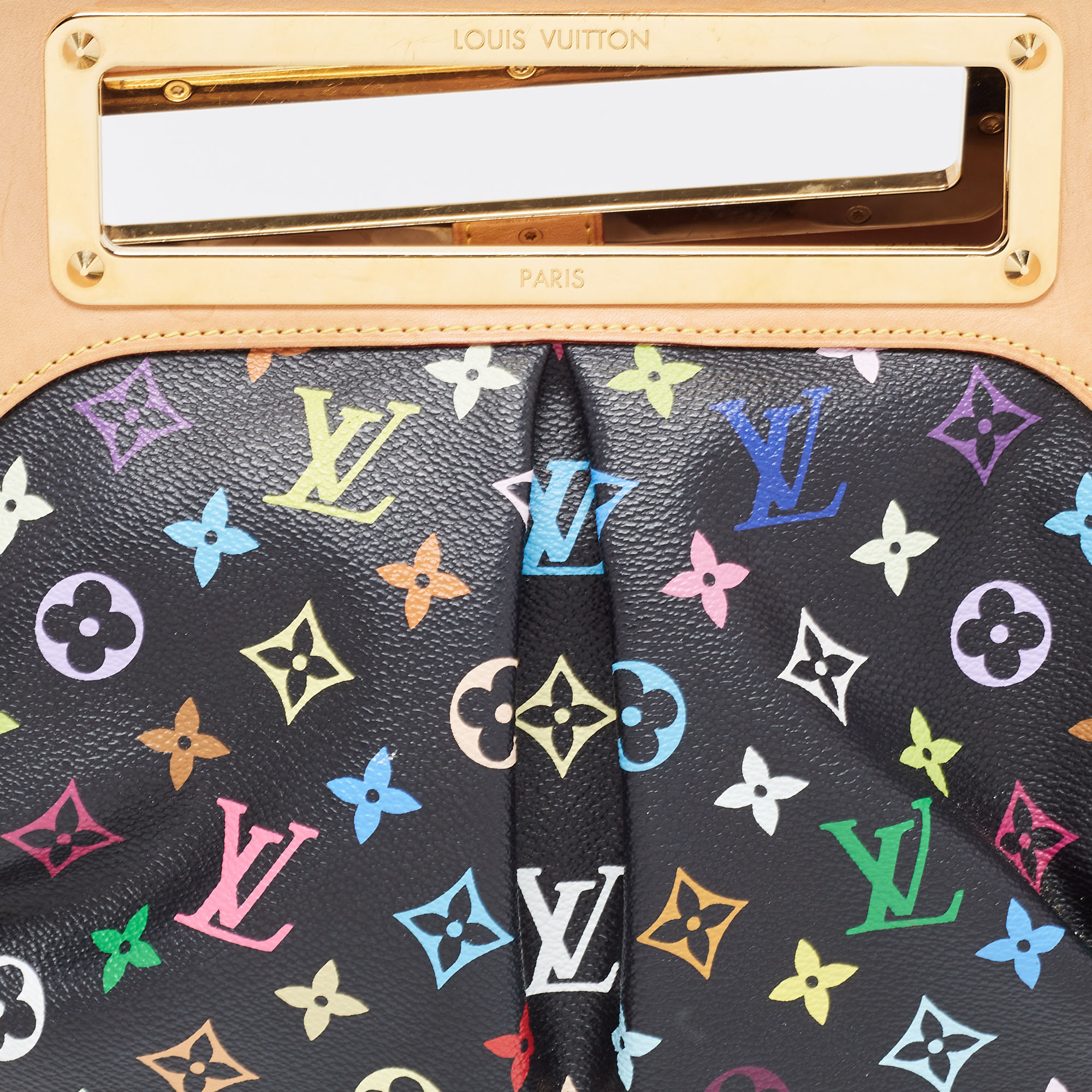 Louis Vuitton Black Monogram Multicolore Canvas Judy GM Bag