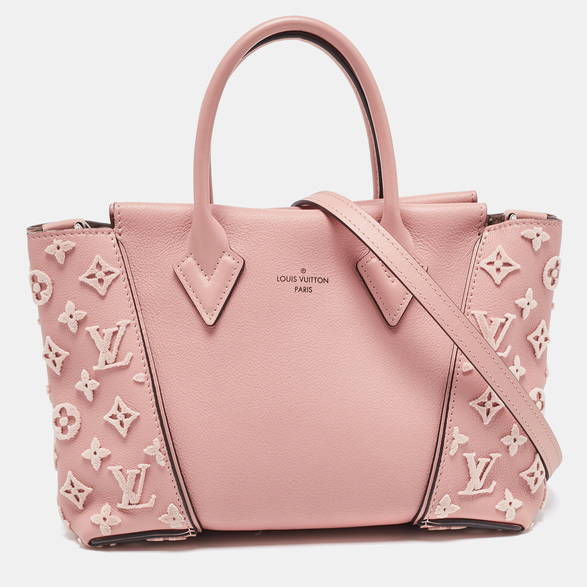 Louis Vuitton Magnolia Monogram Velvet And Veau Cachemire Leather W Bag
