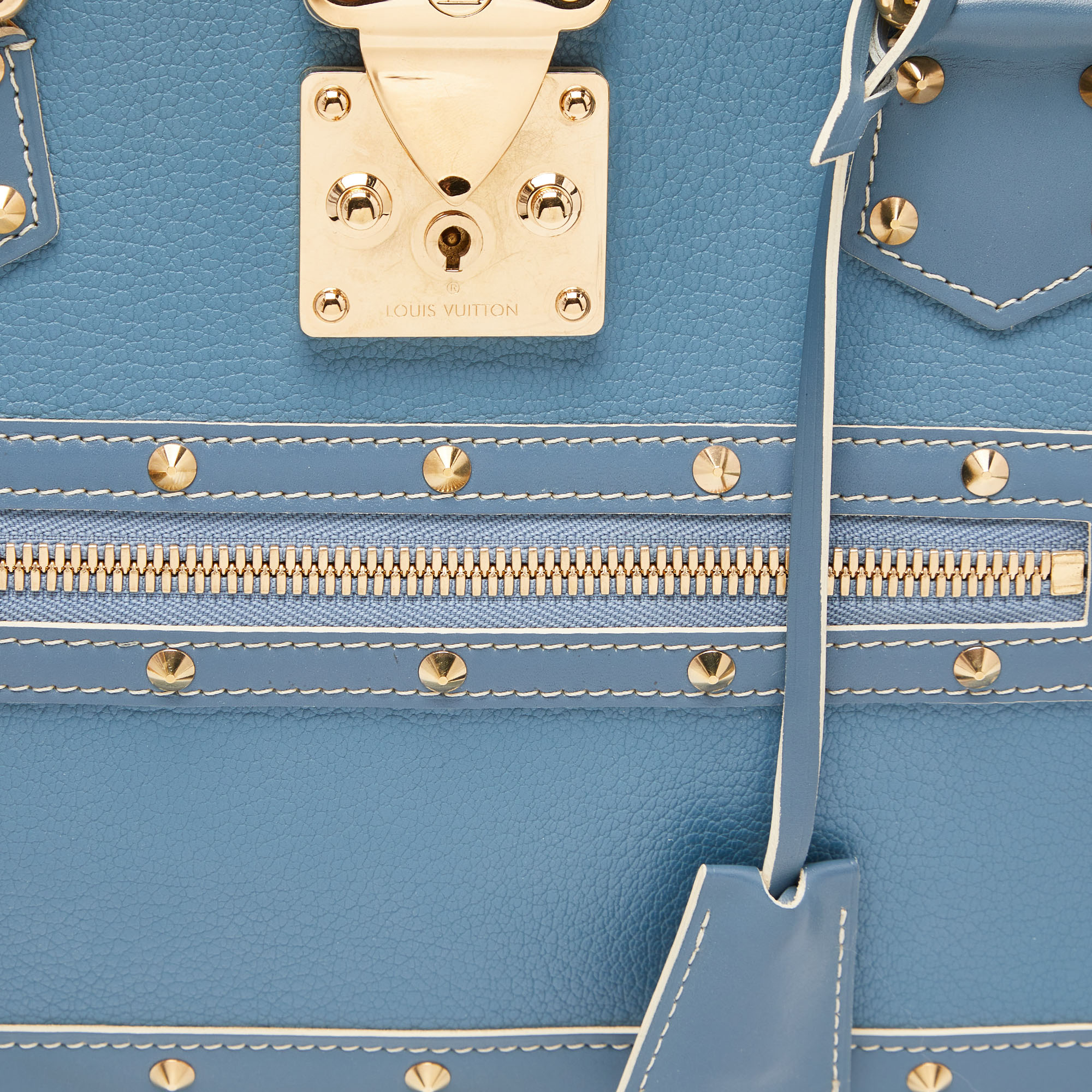 Louis Vuitton Blue Leather Suhali Le Fabuleux Bag