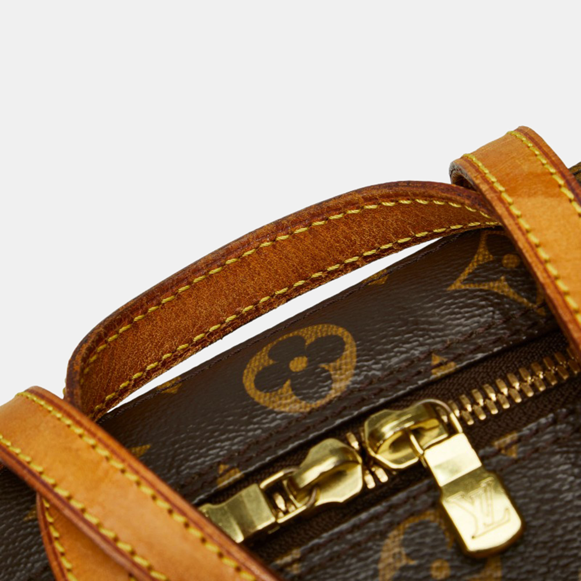 Louis Vuitton Brown Canvas Monogram Spontini Top Handle Bag