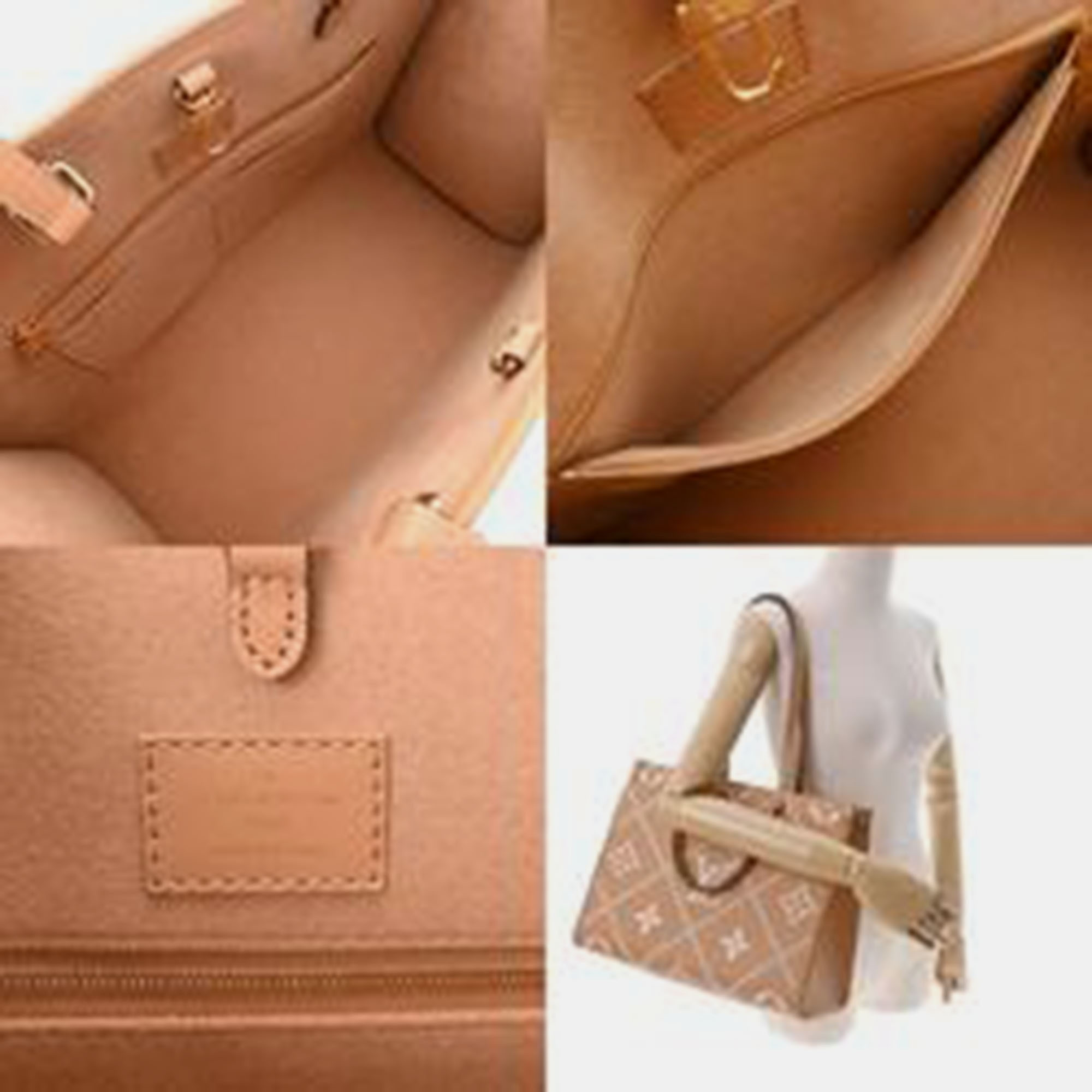 Louis Vuitton Orange Leather Monogram Empreinte Broderies Onthego MM Tote Bag
