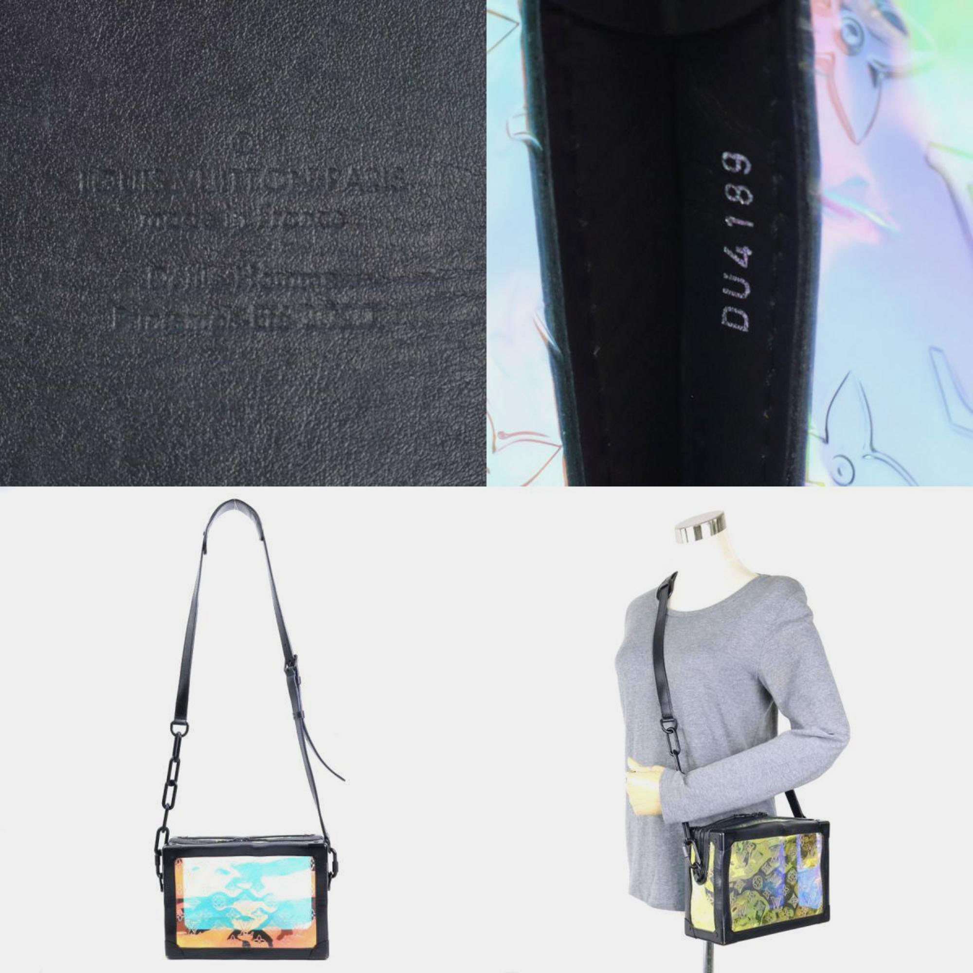 Louis Vuitton Black PVC Monogram Prism Soft Trunk Shoulder Bag