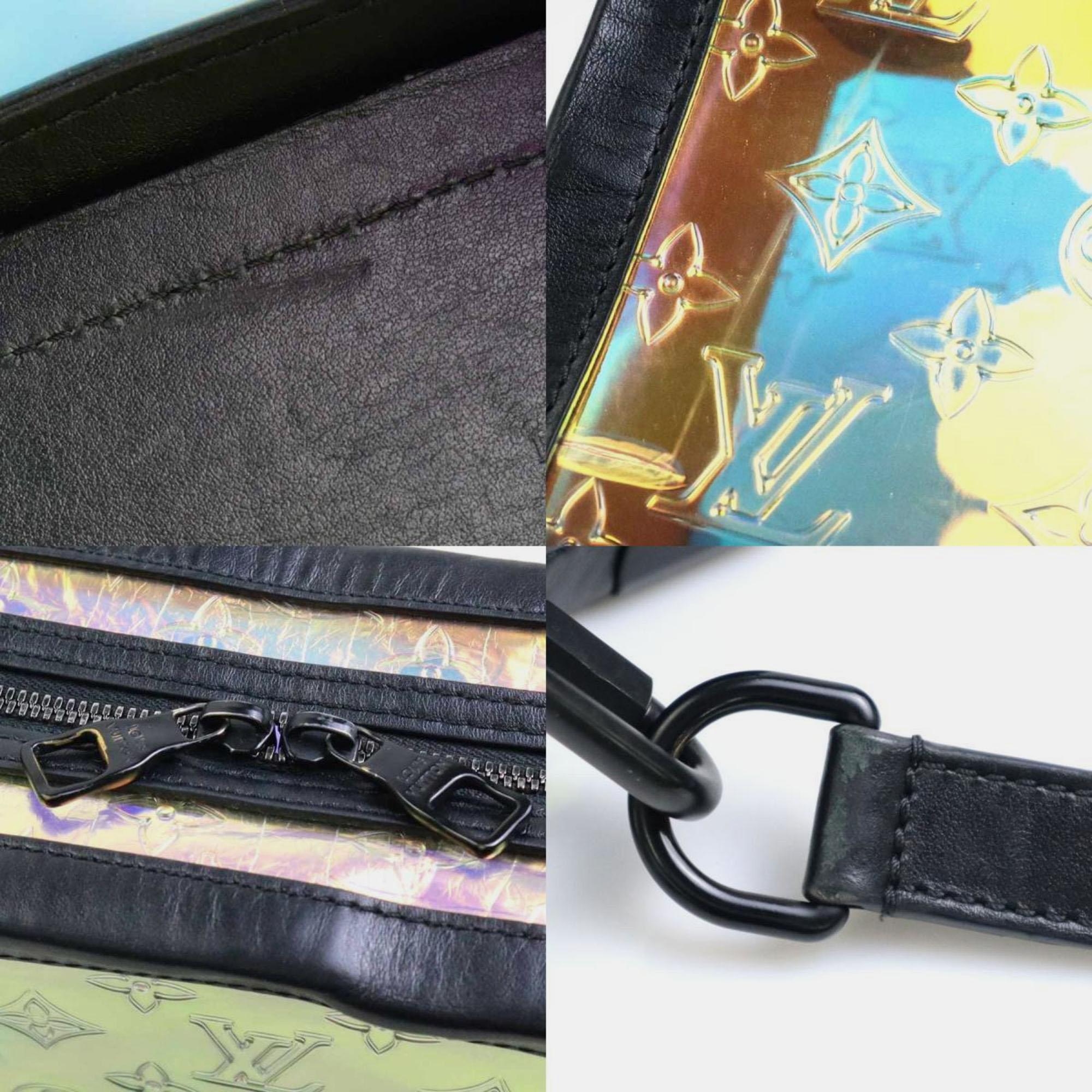 Louis Vuitton Black PVC Monogram Prism Soft Trunk Shoulder Bag