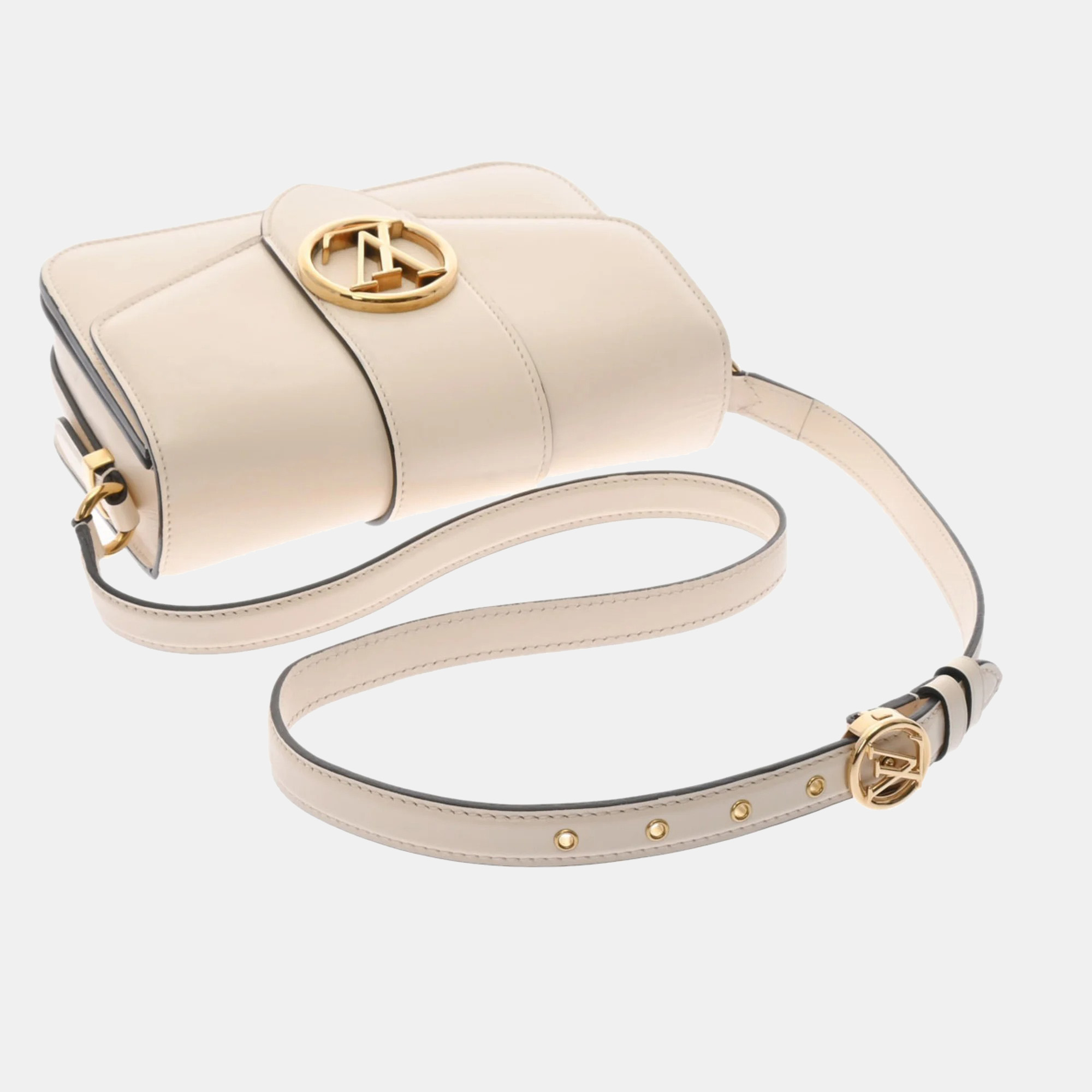 Louis Vuitton Cream Leather LV Pont 9 Shoulder Bag