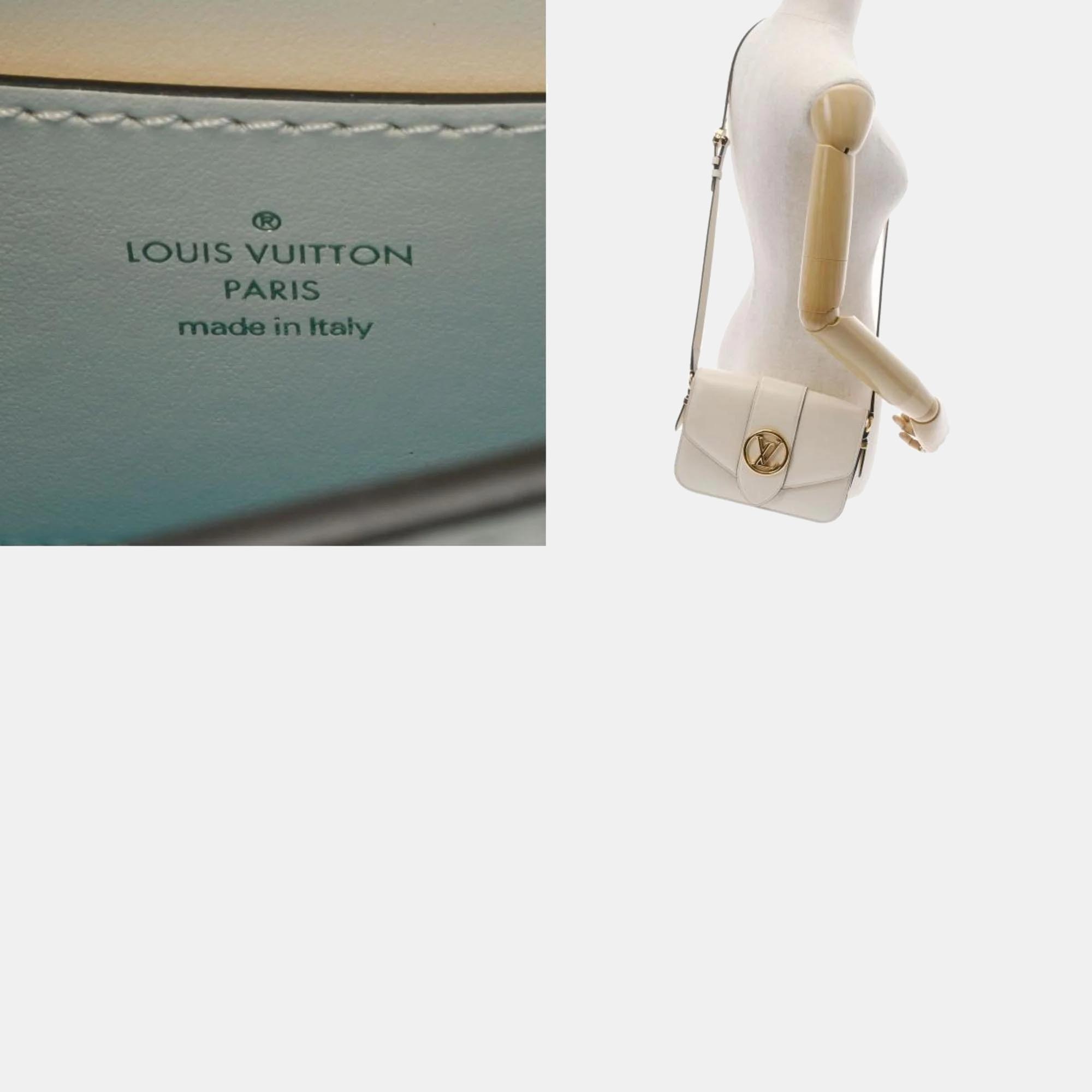 Louis Vuitton Cream Leather LV Pont 9 Shoulder Bag