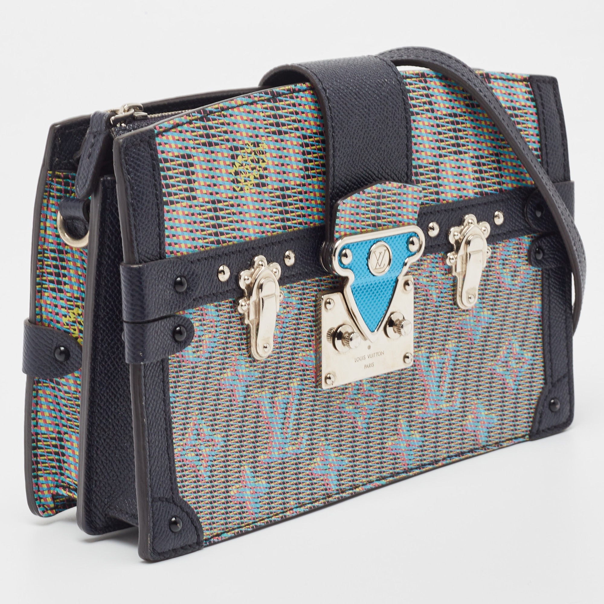 Louis Vuitton Damier Monogram Canvas LV Pop Trunk Clutch Bag