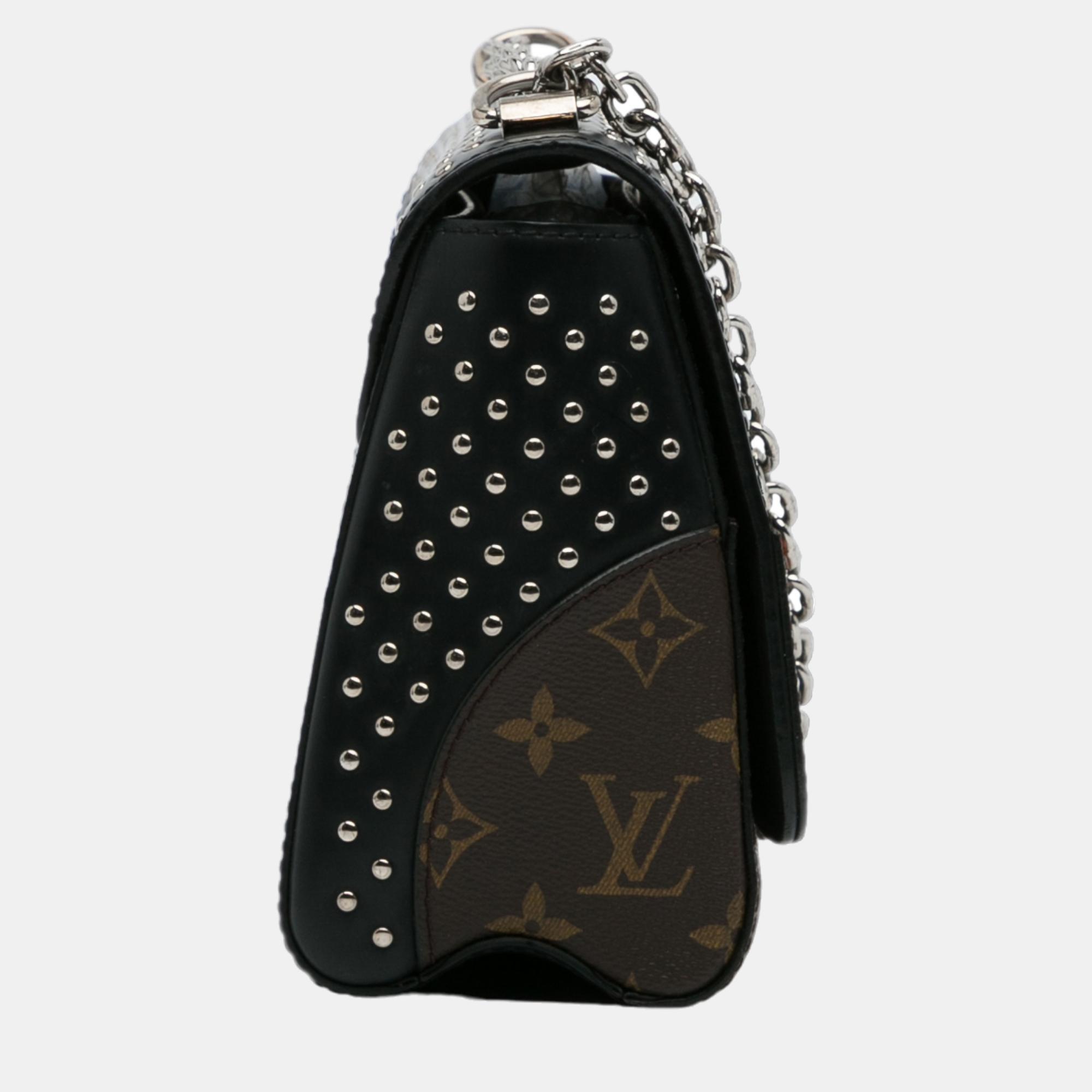 Louis Vuitton Black Monogram Studded Twist MM