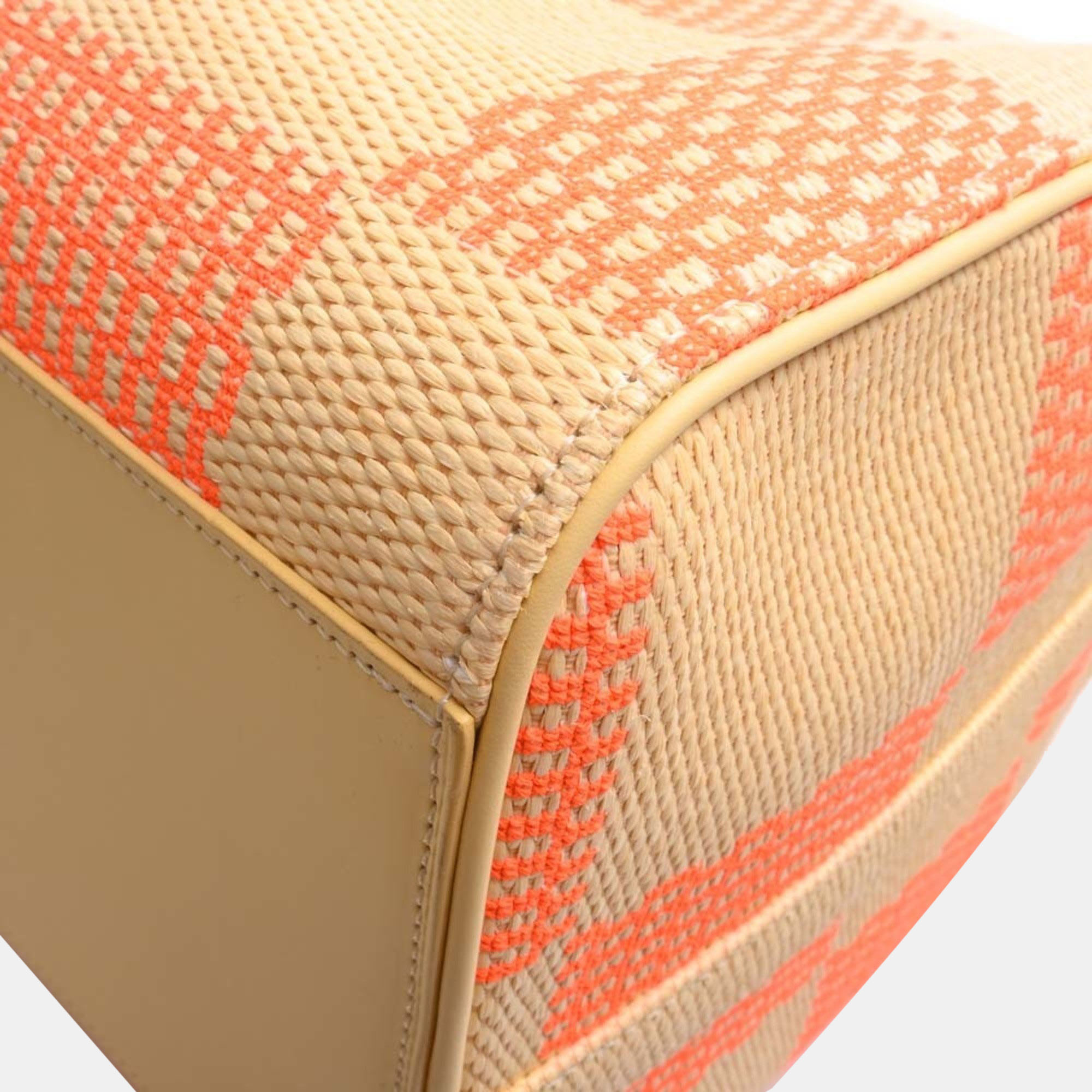 Louis Vuitton Orange Damier Raffia Canvas Keepall Bandoulière 55 Duffel Bag