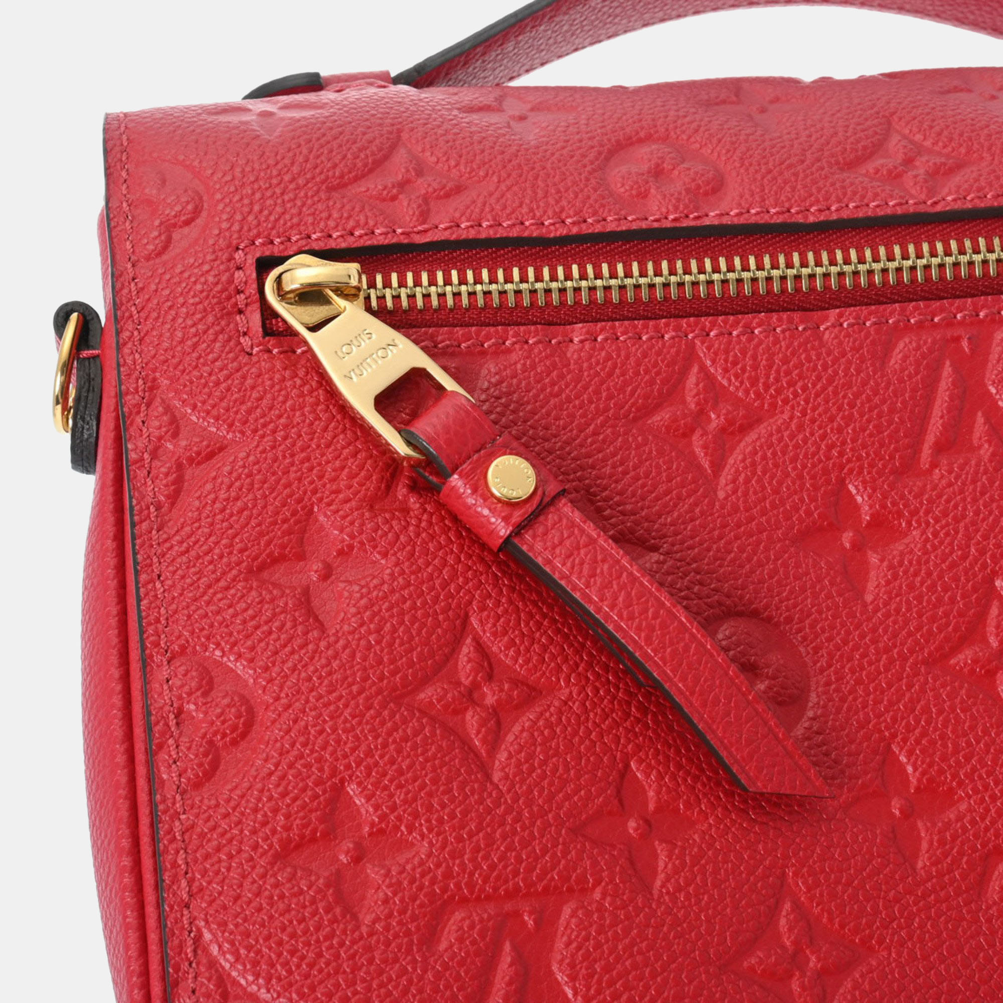 Louis Vuitton Red Monogram Empreinte Leather Pochette Metis Shoulder Bag