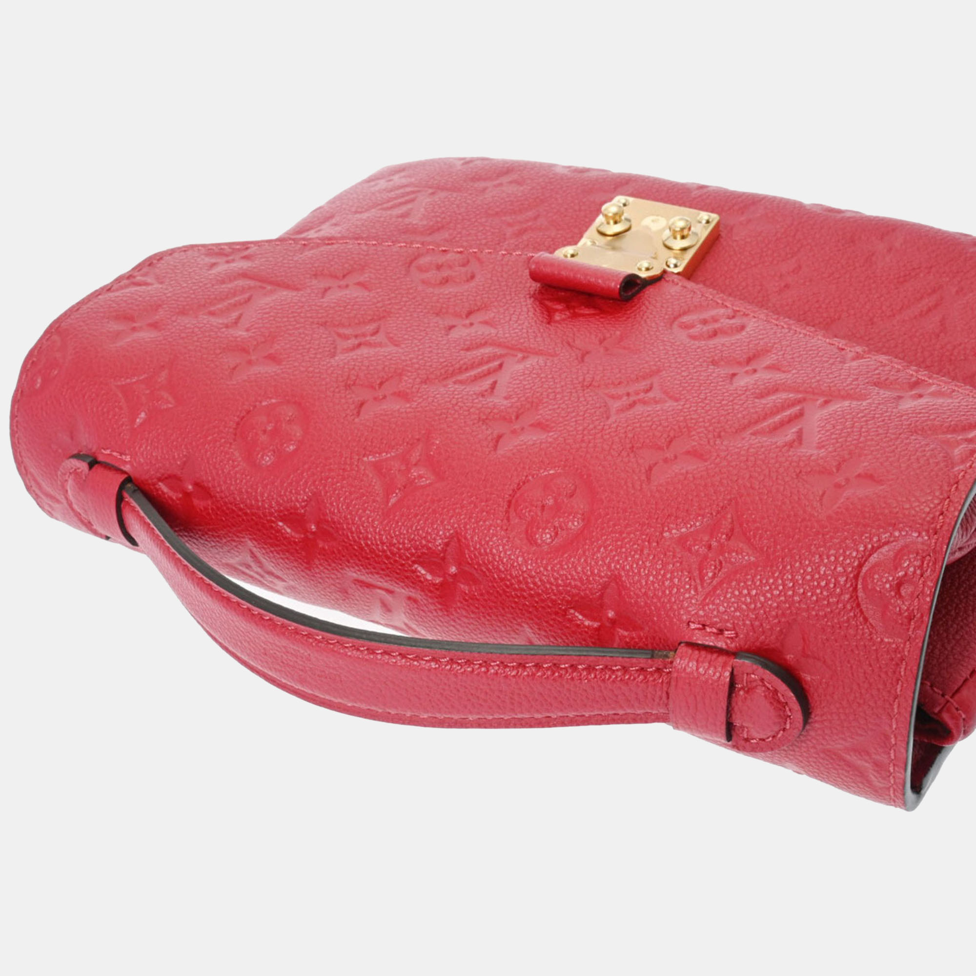 Louis Vuitton Red Monogram Empreinte Leather Pochette Metis Shoulder Bag