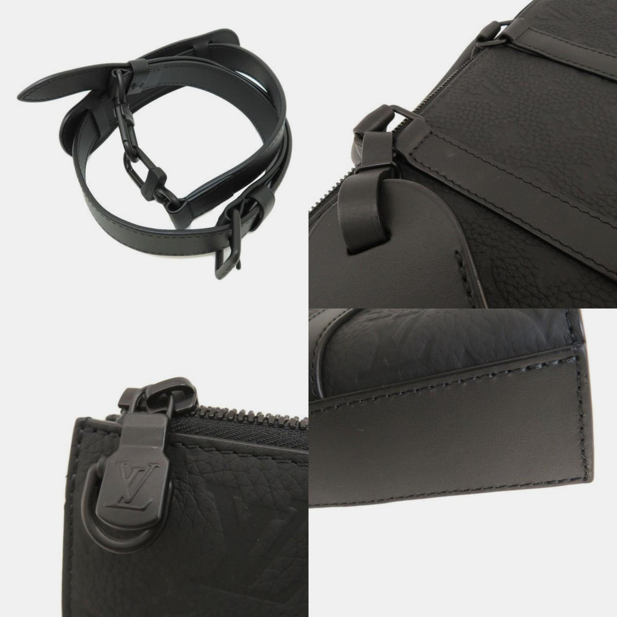 Louis Vuitton Black Taurillon Leather Sac Plat Tote Bag