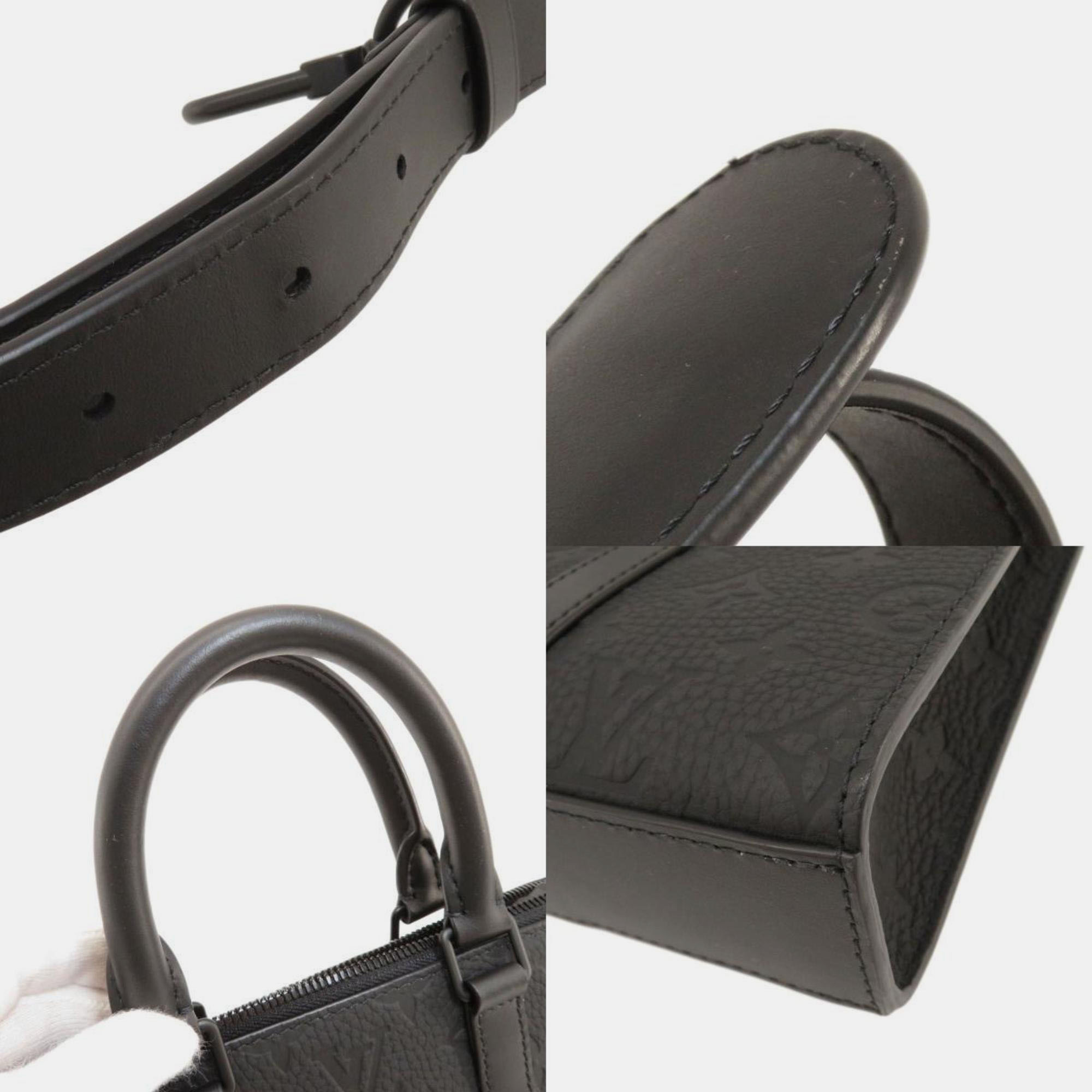 Louis Vuitton Black Taurillon Leather Sac Plat Tote Bag