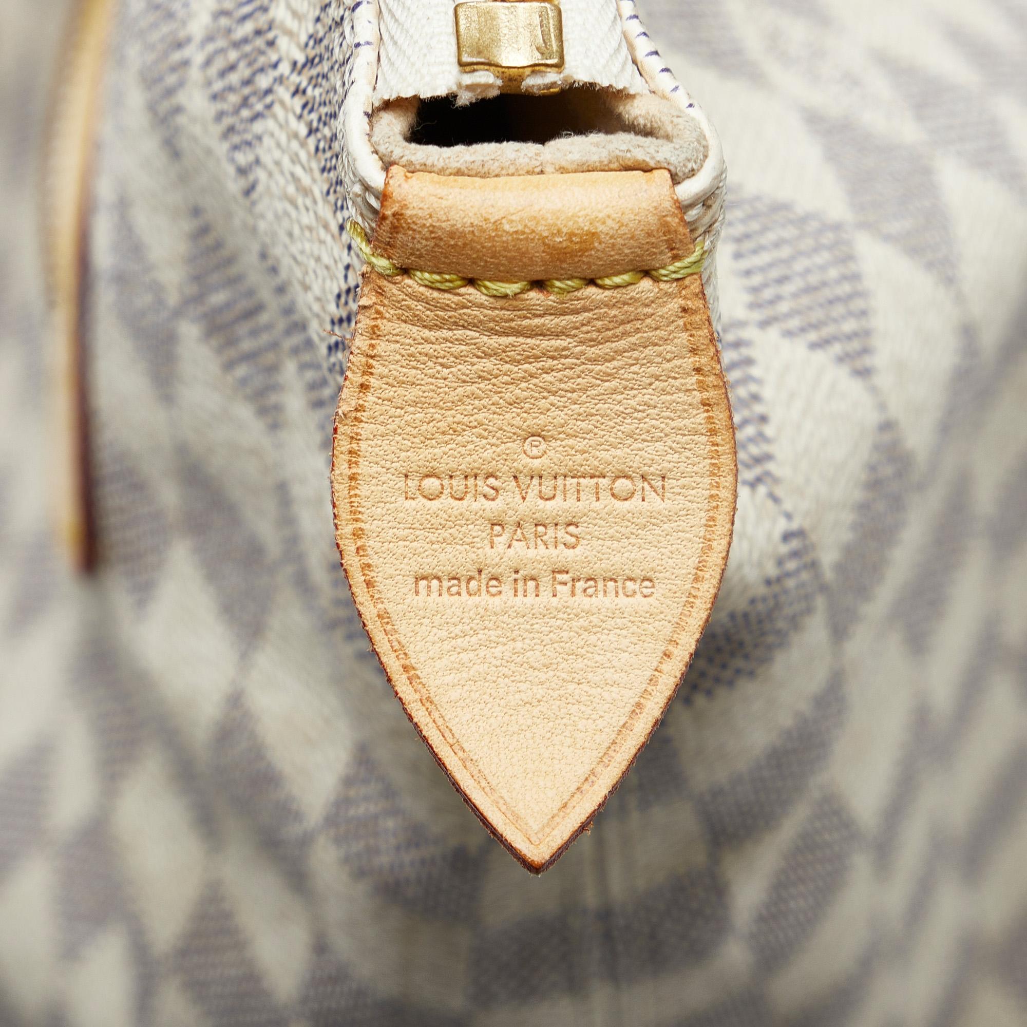 Louis Vuitton White/Blue Damier Azur Saleya GM