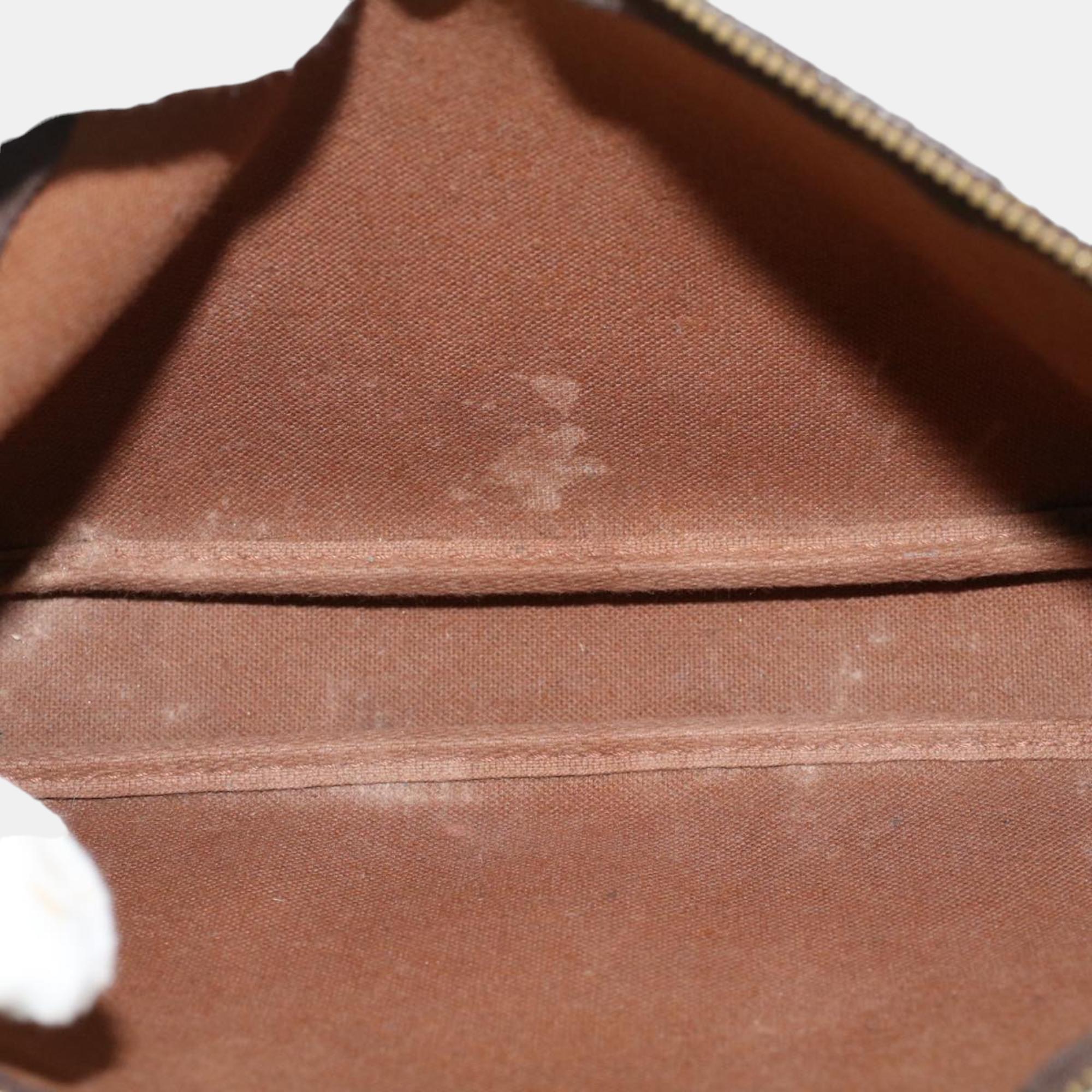 Louis Vuitton Brown Canvas Pochette Accessoire Handbag Bag
