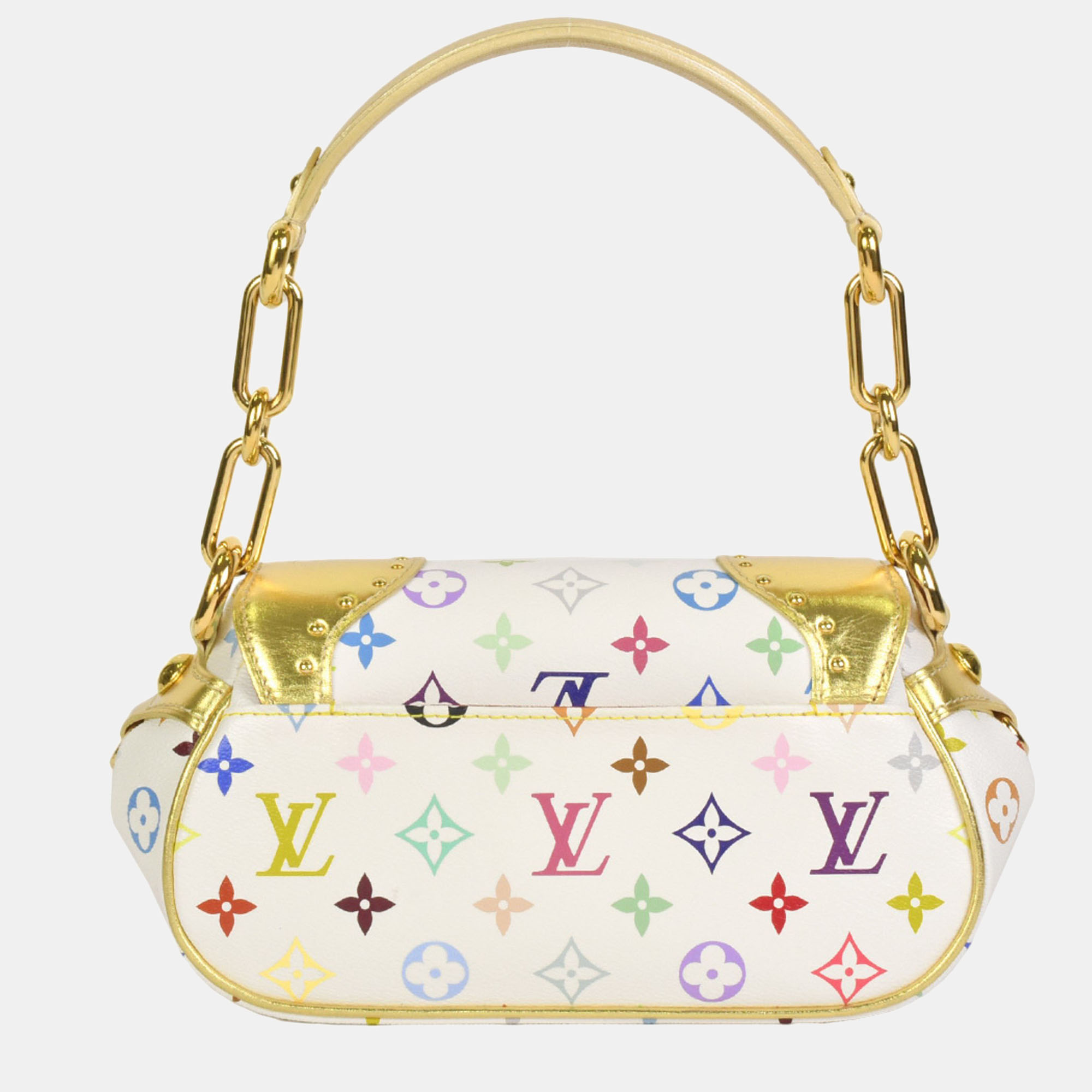 Louis Vuitton White Monogram Multicolor Canvas Marilyn Shoulder Bag