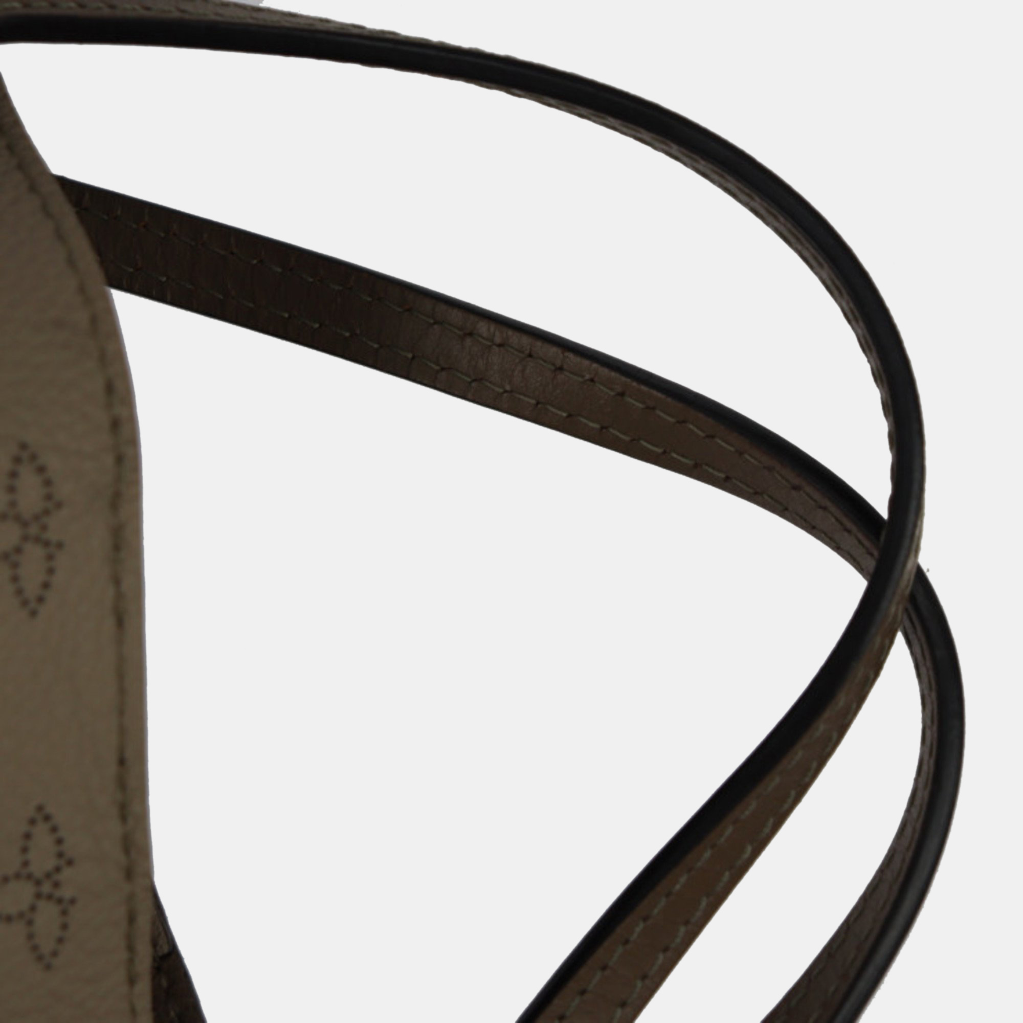Louis Vuitton Beige Leather Monogram Mahina Hina PM Tote Bag