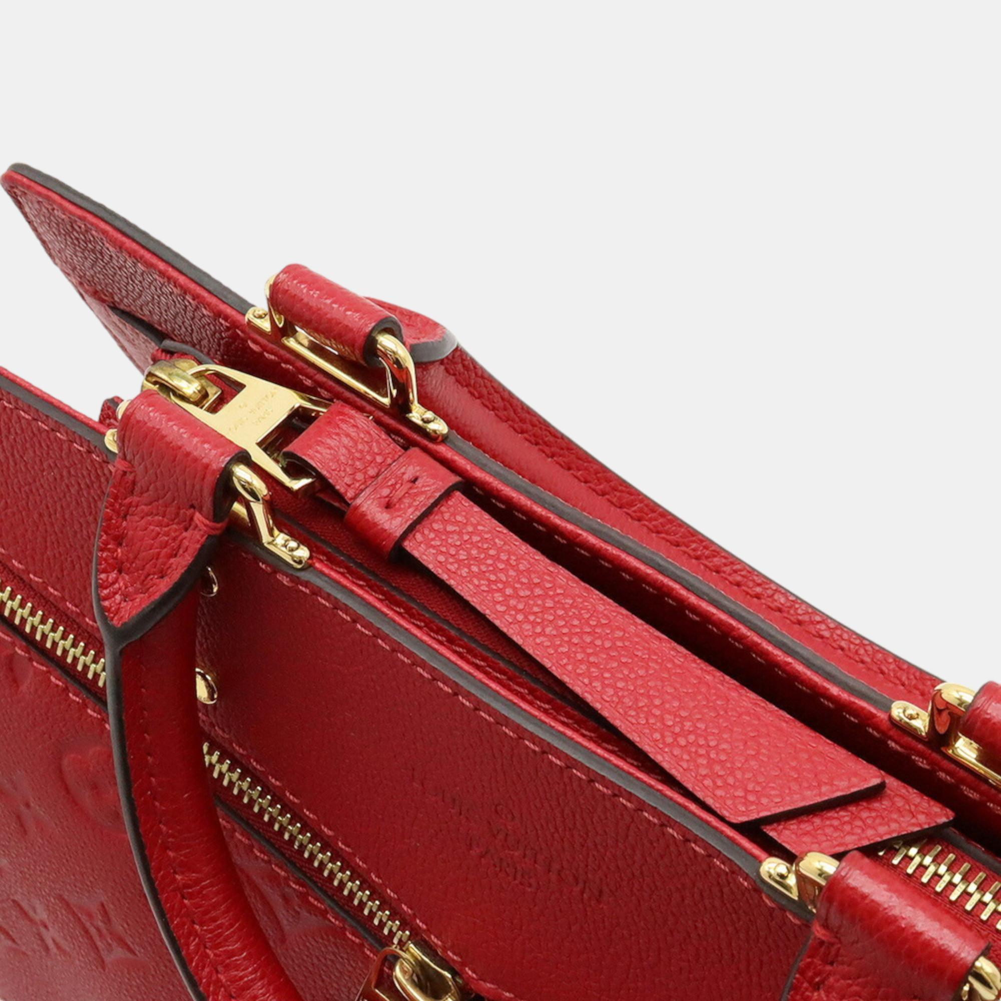 Louis Vuitton Red Monogram Empreinte Leather Sully PM Shoulder Bag