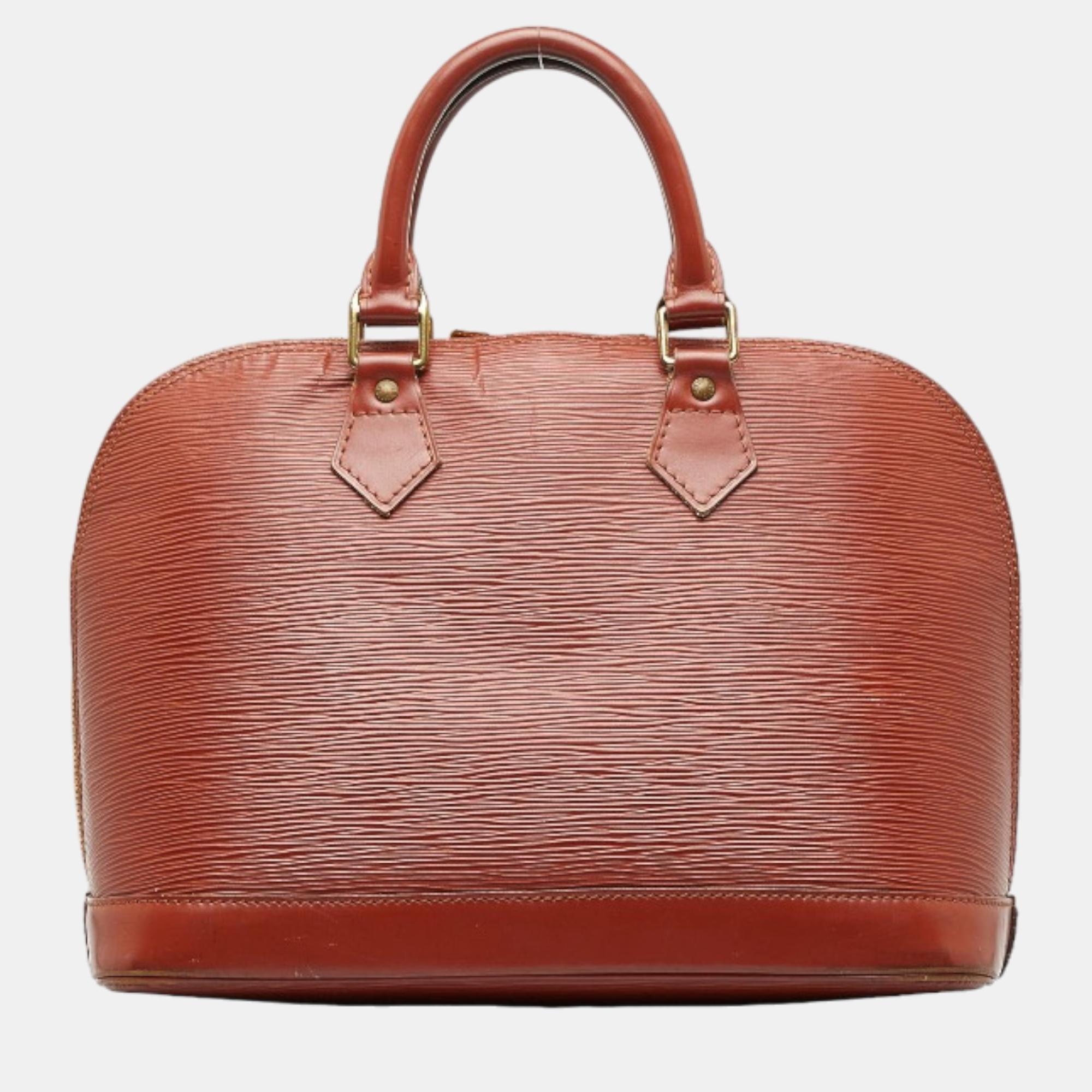 Louis Vuitton Brown Epi Alma PM Handbag