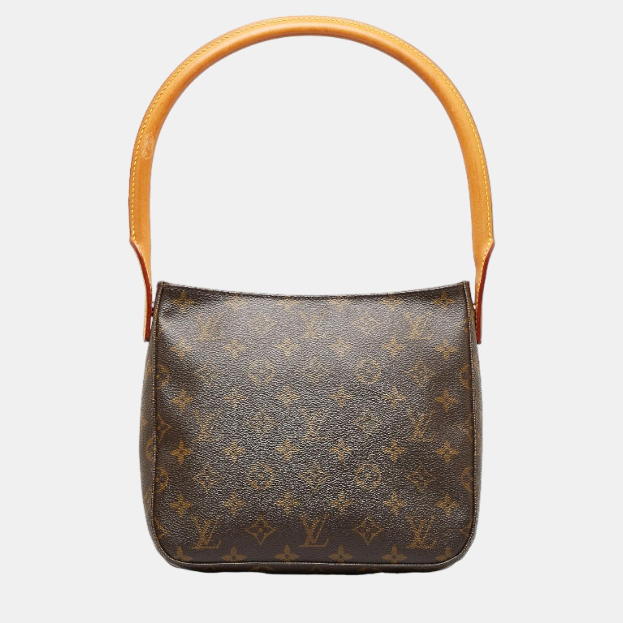 Louis Vuitton Brown Canvas Monogram Looping MM Shoulder Bag