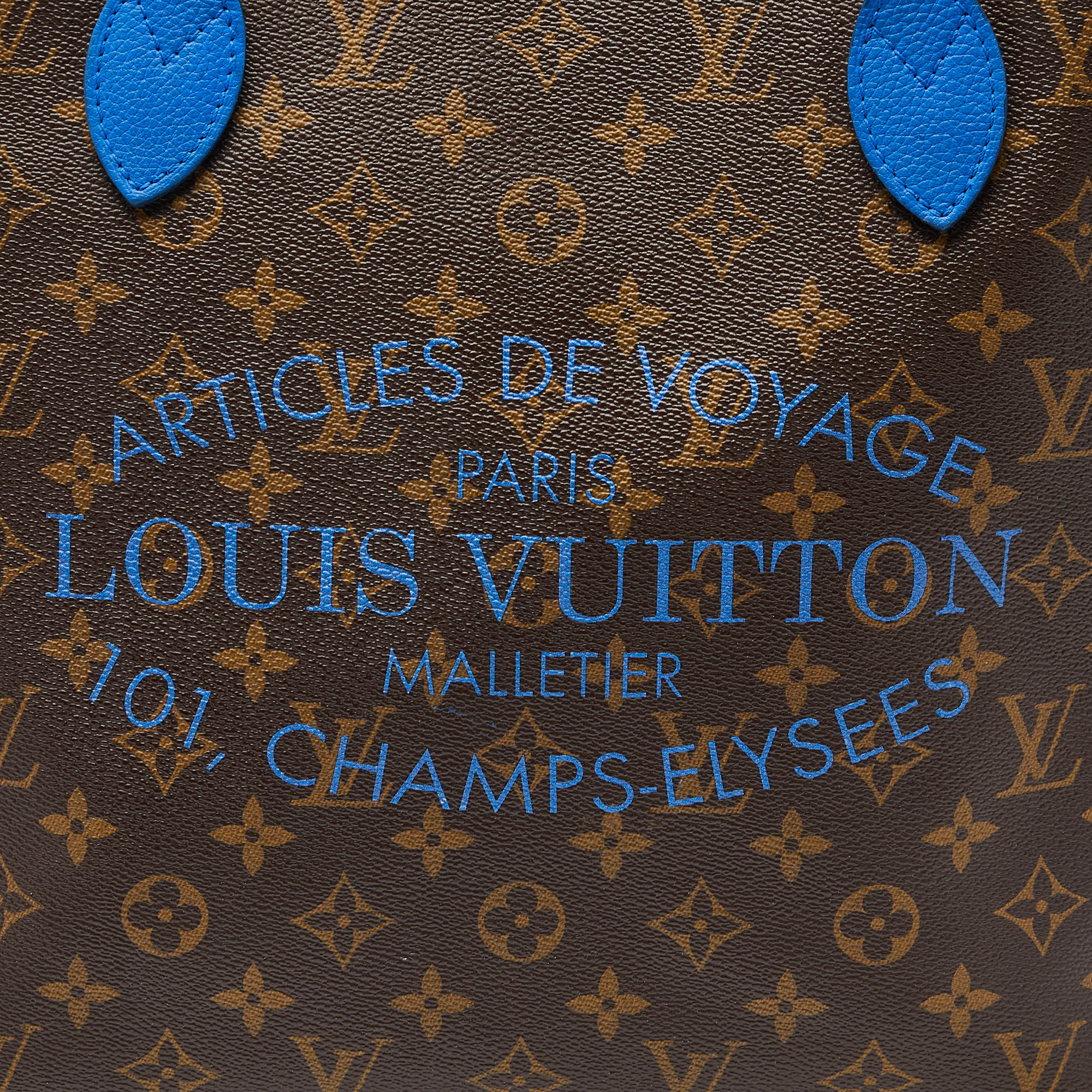 Louis Vuitton Grand Blue Monogram Canvas Neverfull Articles De Voyage MM Bag