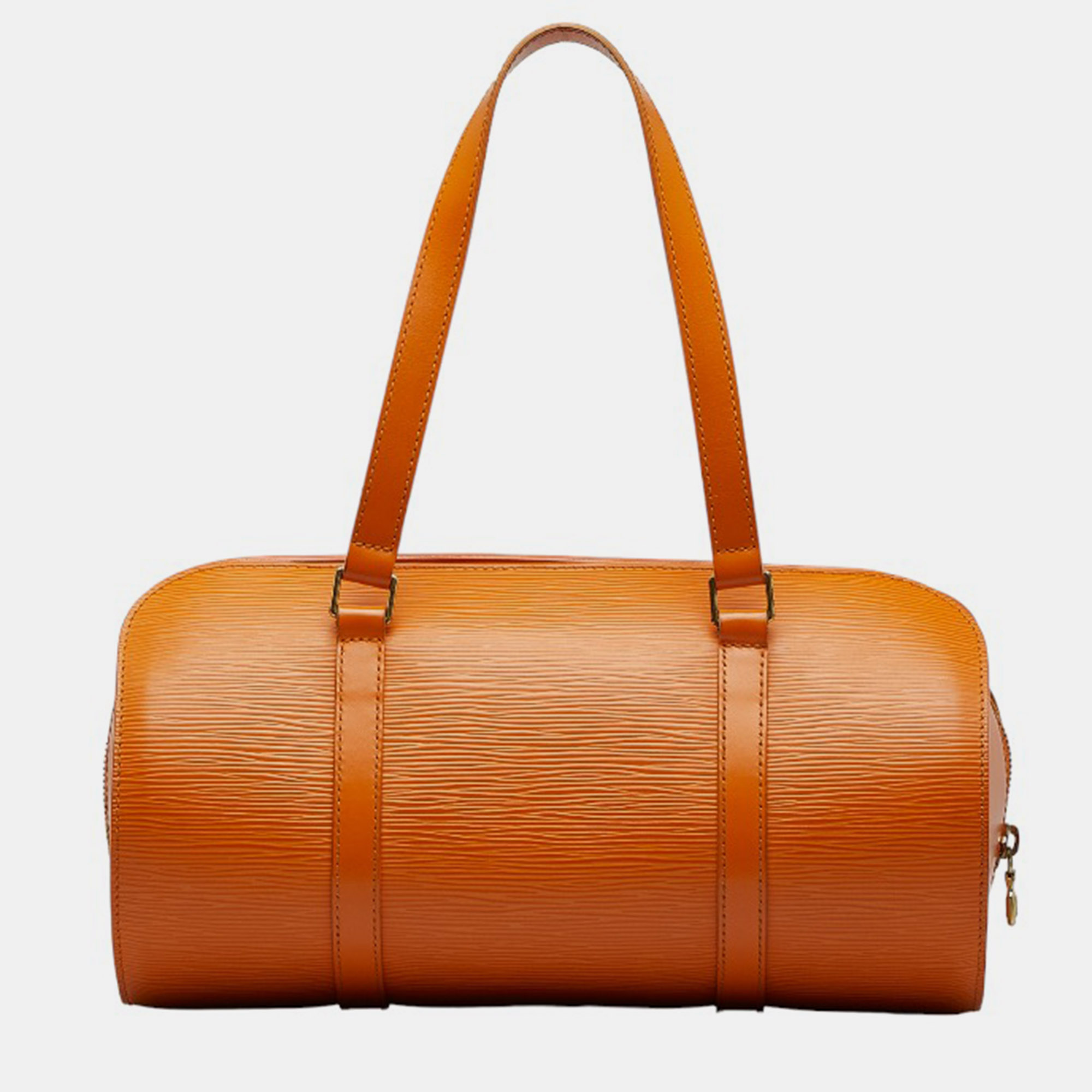 Louis Vuitton Orange Epi Leather Soufflot Satchel Bag