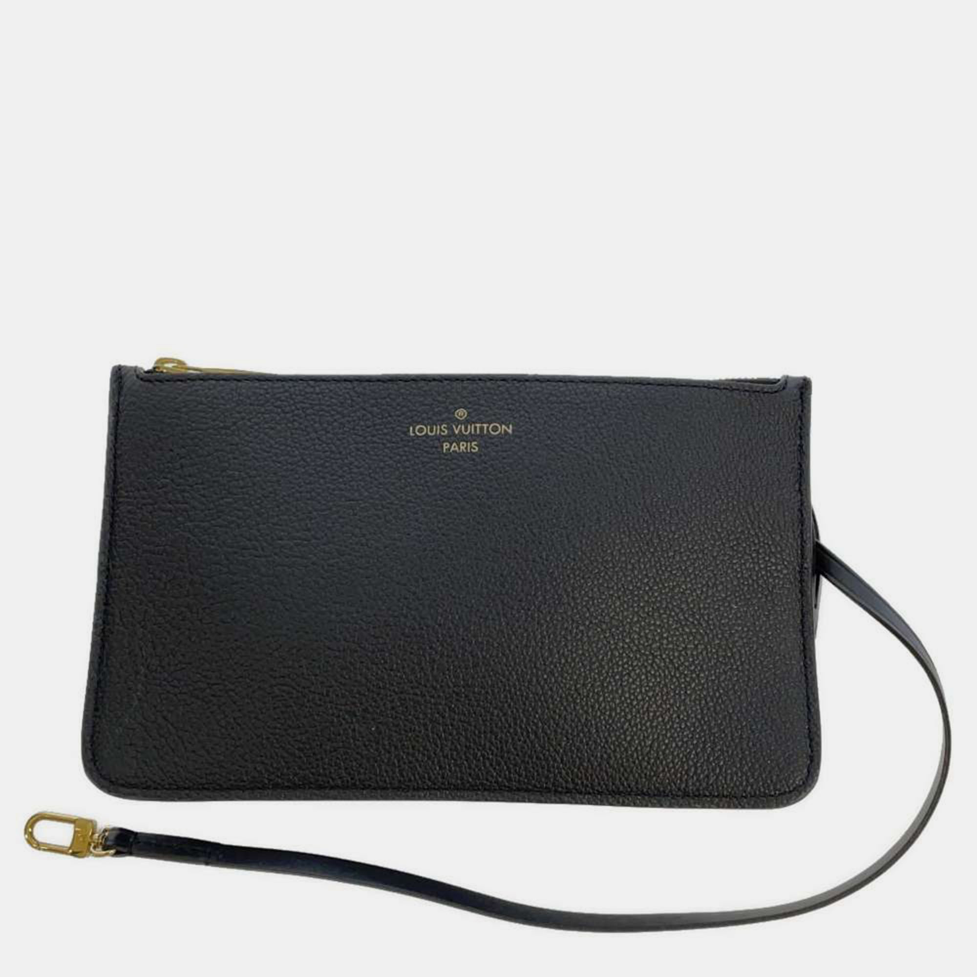 Louis Vuitton  Black Monogram Empreinte Leather Neverfull MM
