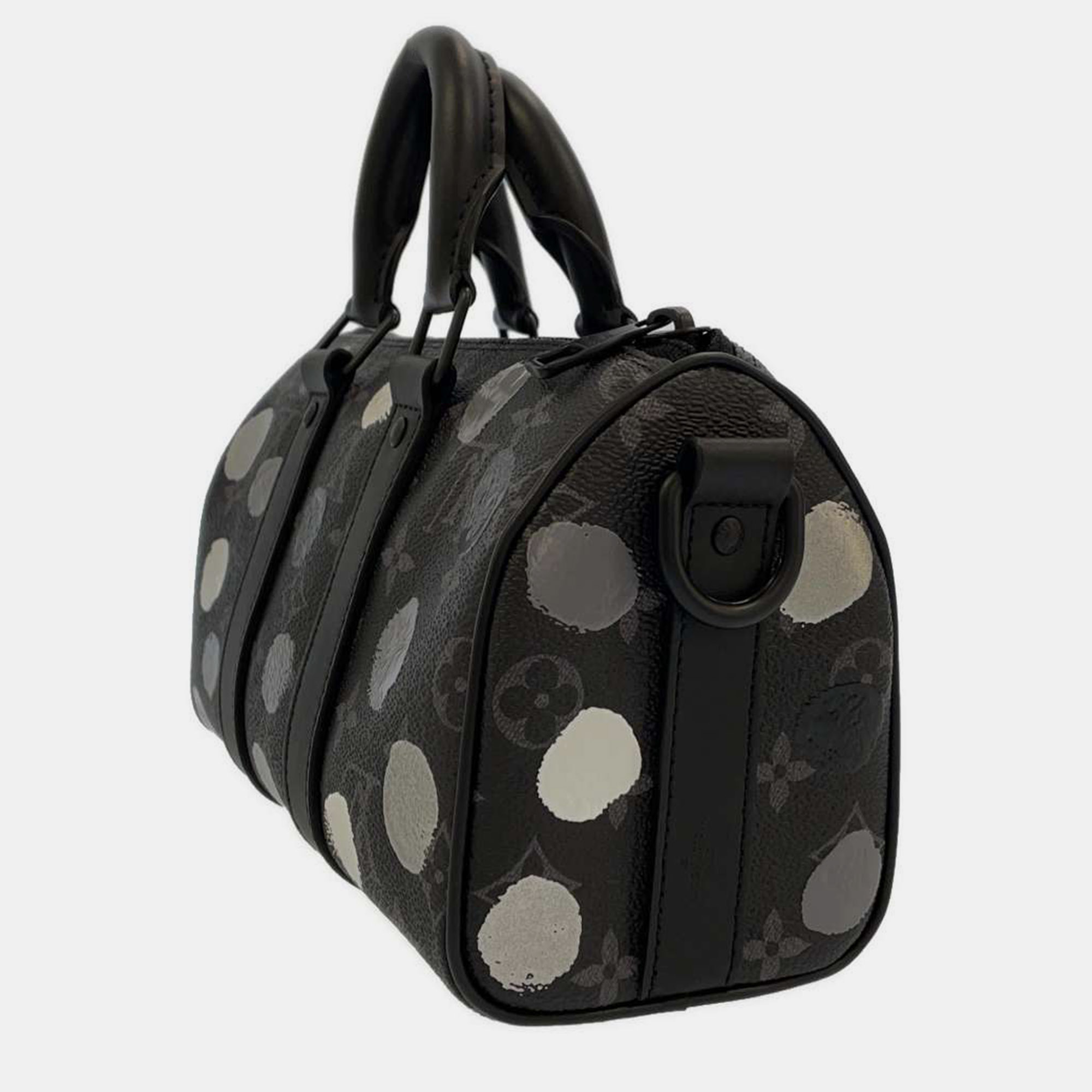 Louis Vuitton X YK Painted Dots Monogram Eclipse Keepall Bandouliere 25 Bag