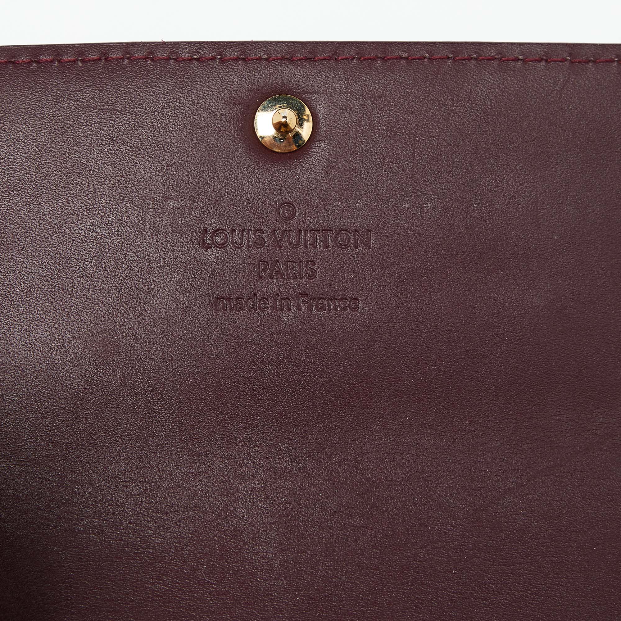 Louis Vuitton Rouge Fauviste Monogram Vernis Sarah Wallet
