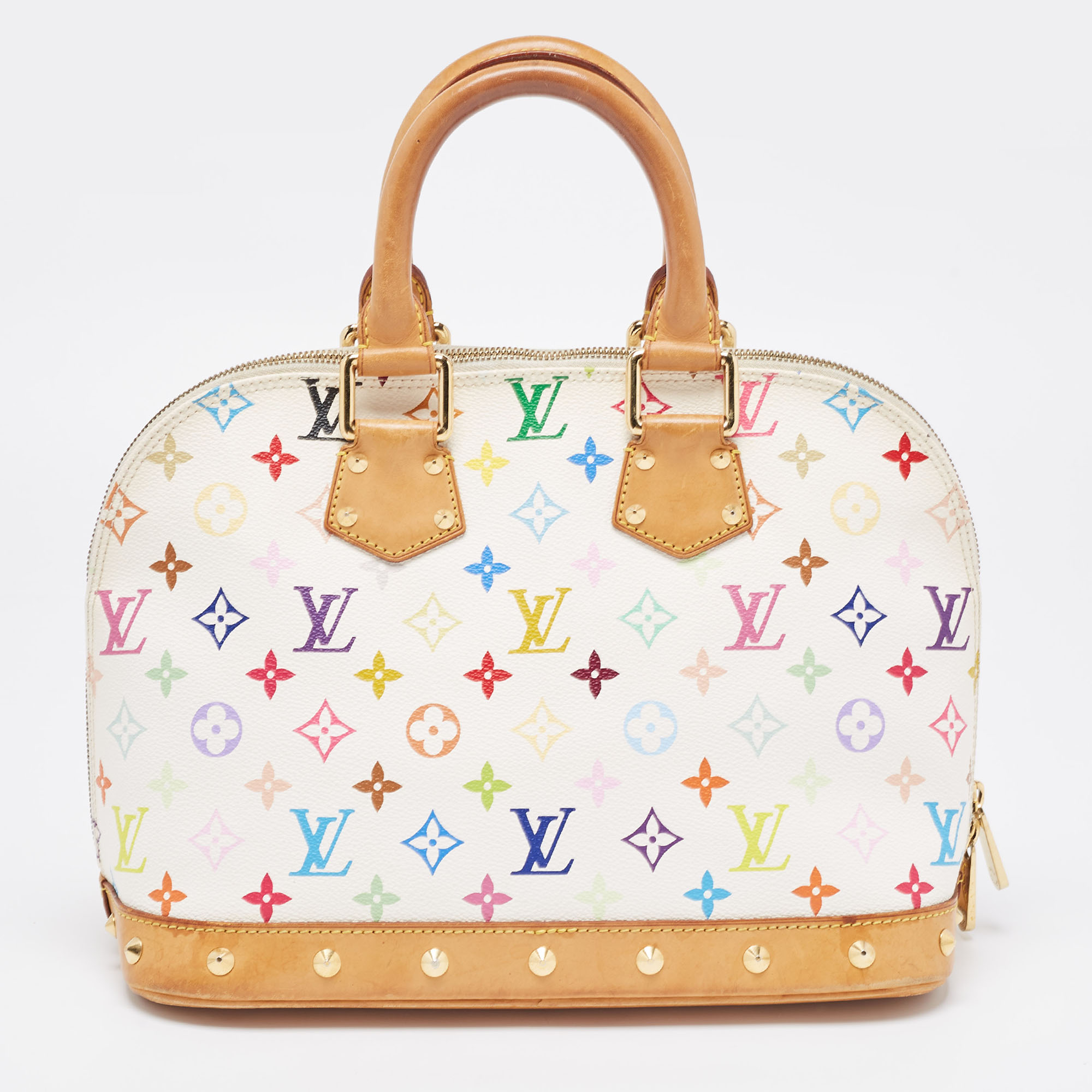 Louis Vuitton White Monogram Multicolore Canvas Alma PM Bag