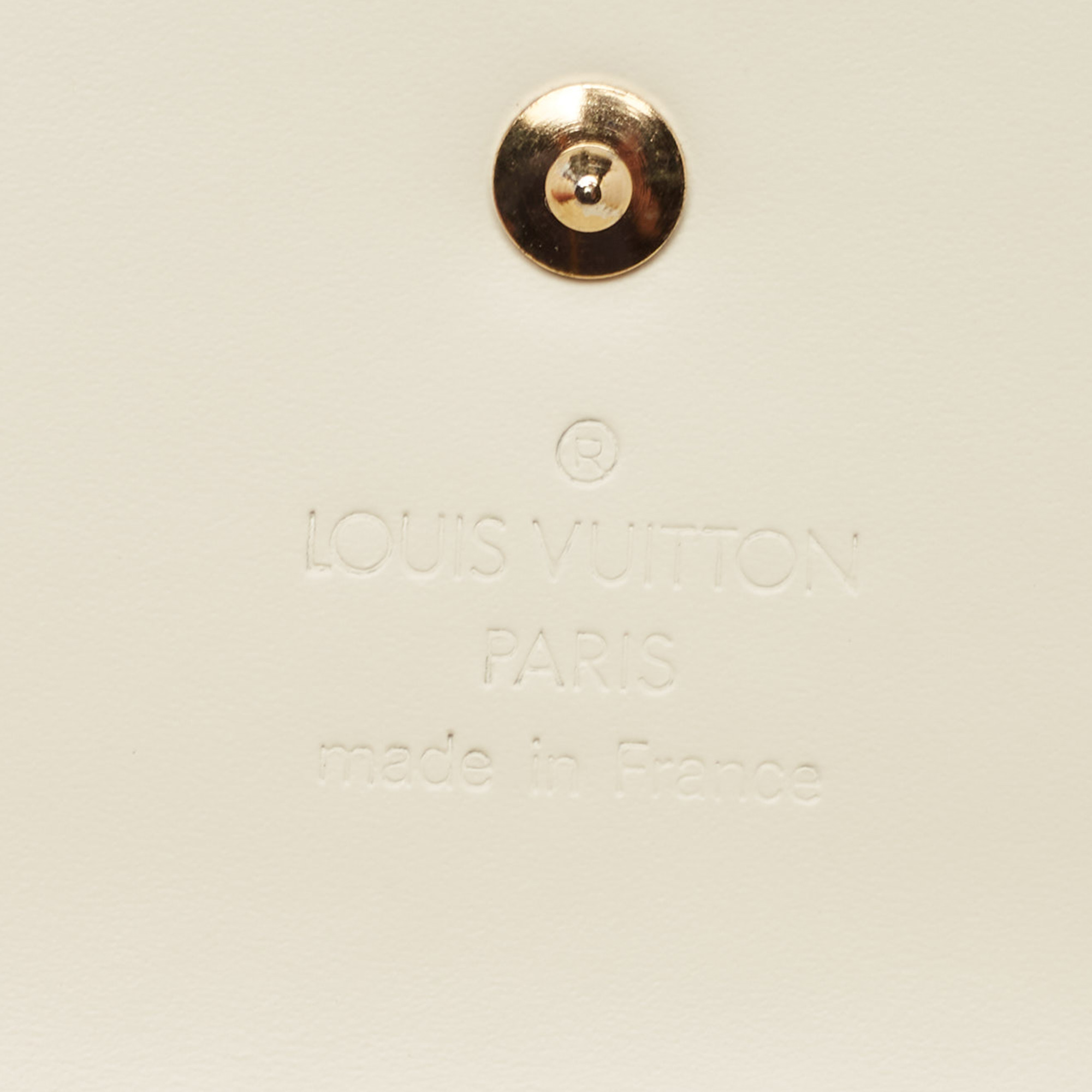 Louis Vuitton White Leather Porte Tresor International Trifold Wallet