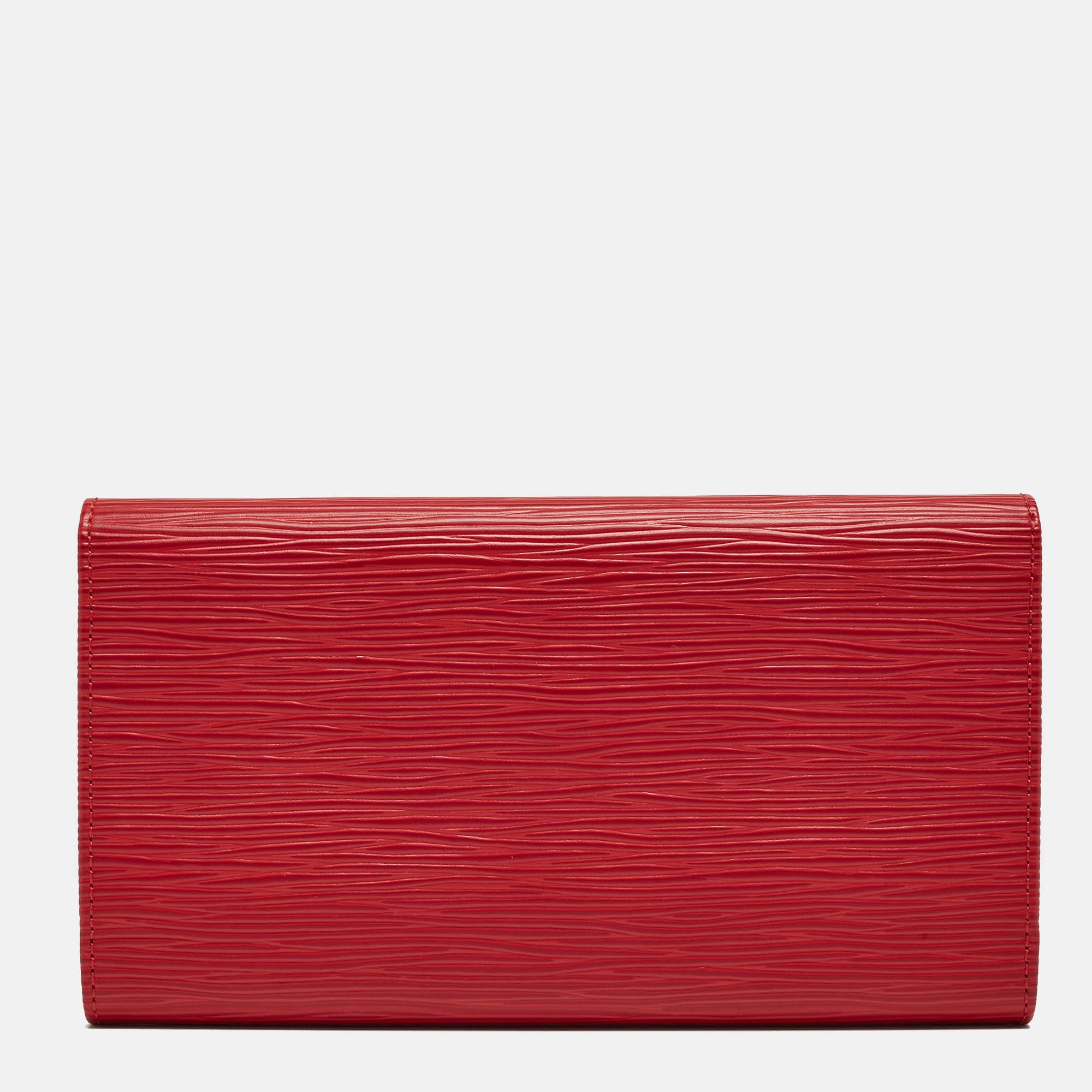 Louis Vuitton Red Epi Leather Porte Tresor International Wallet