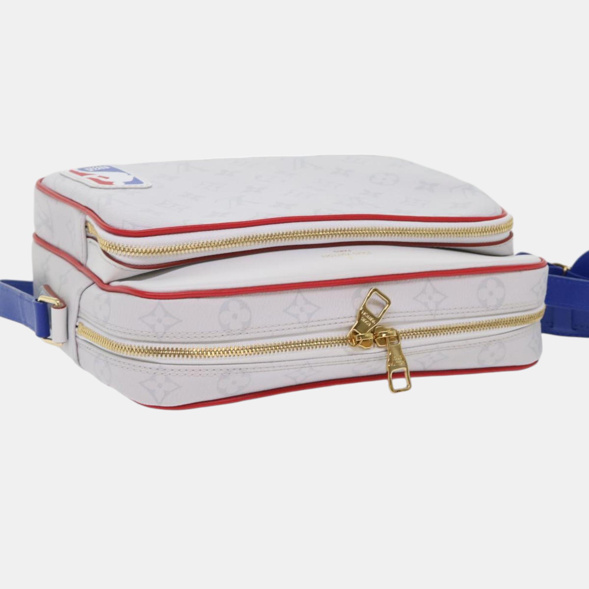 Louis Vuitton White Canvas NBA Nile Shoulder Bag