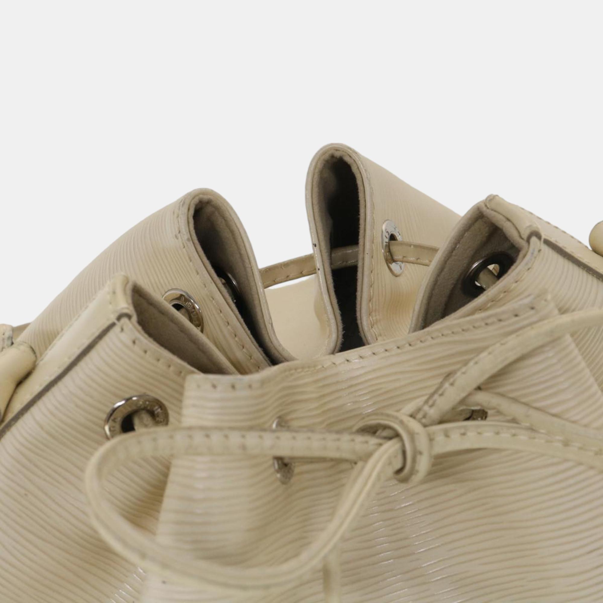 Louis Vuitton White Epi Leather Noe Bucket Bag