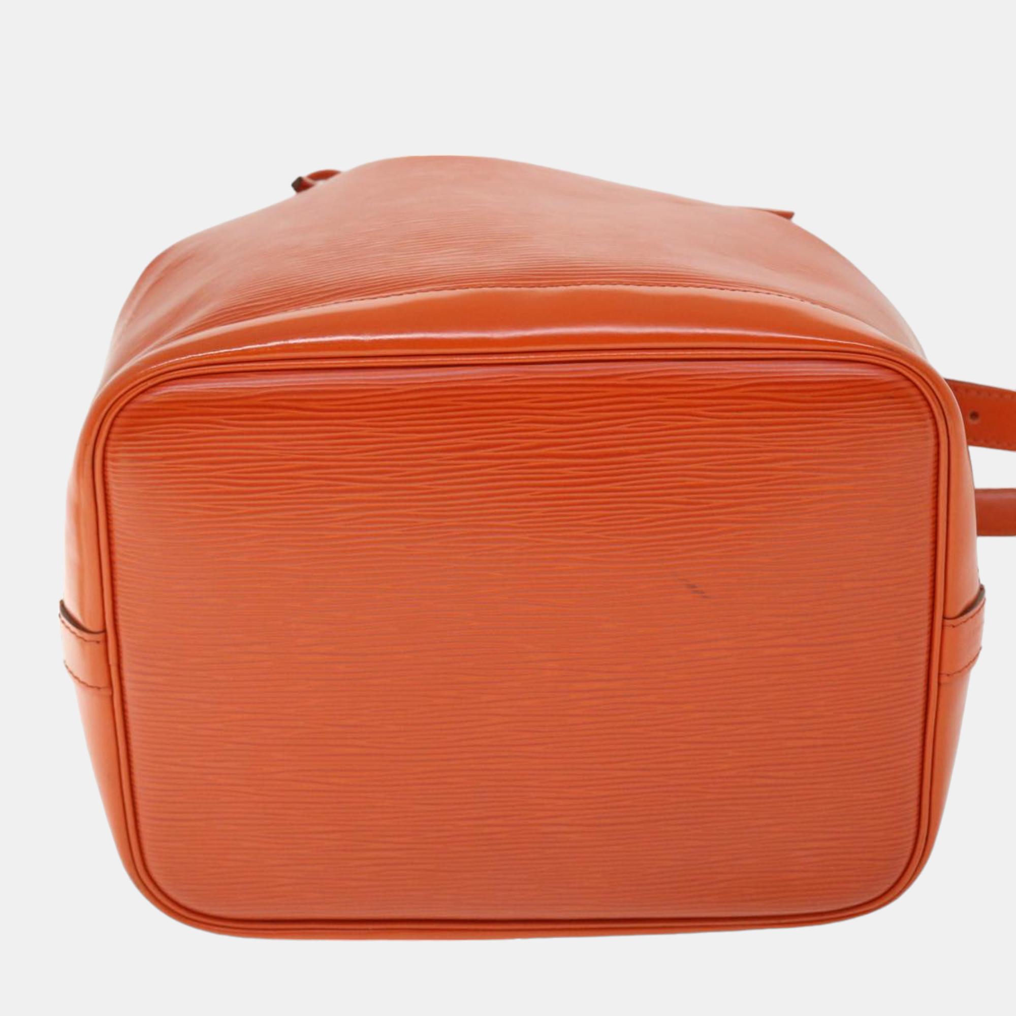 Louis Vuitton Orange Epi Leather Noe Bucket Bag