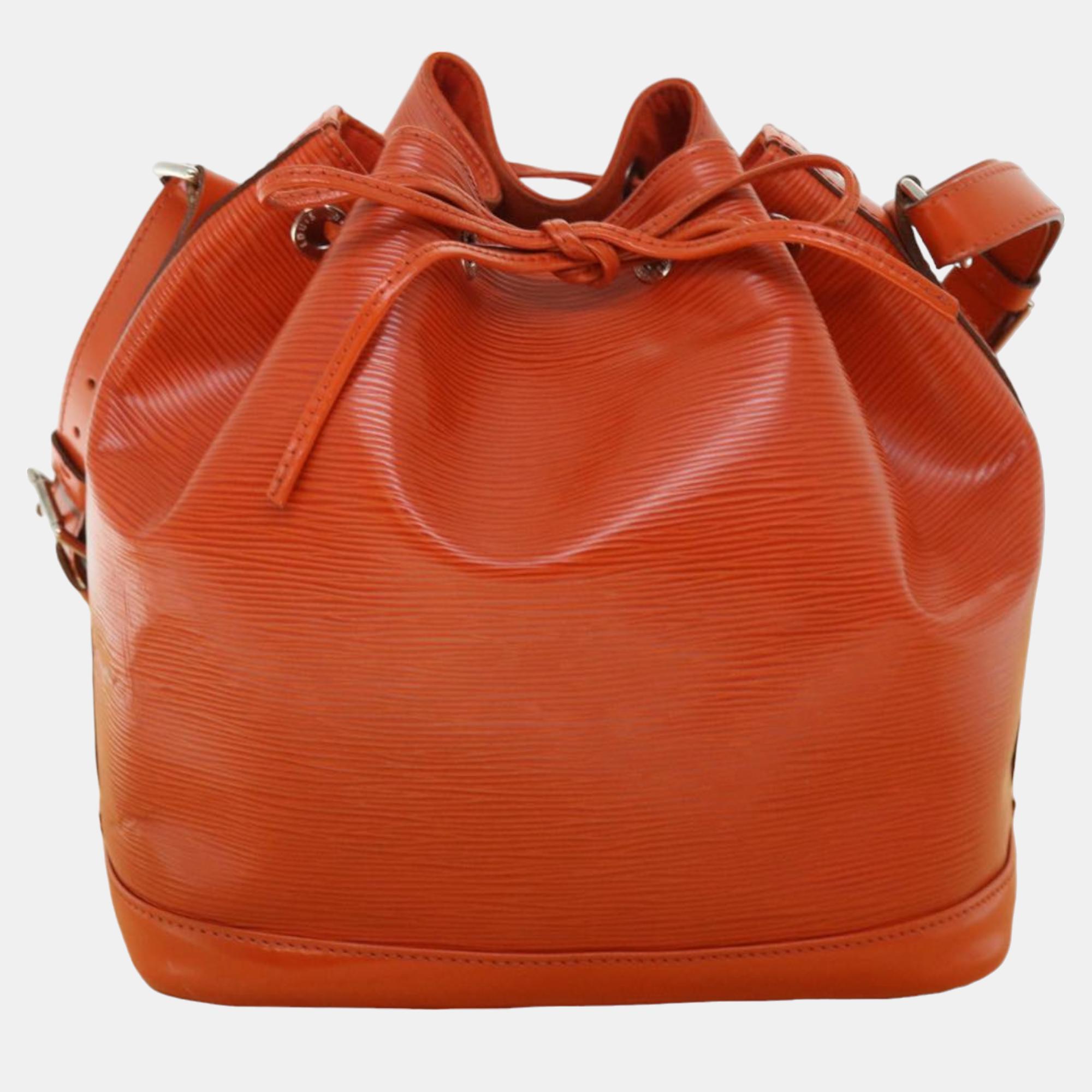 Louis Vuitton Orange Epi Leather Noe Bucket Bag