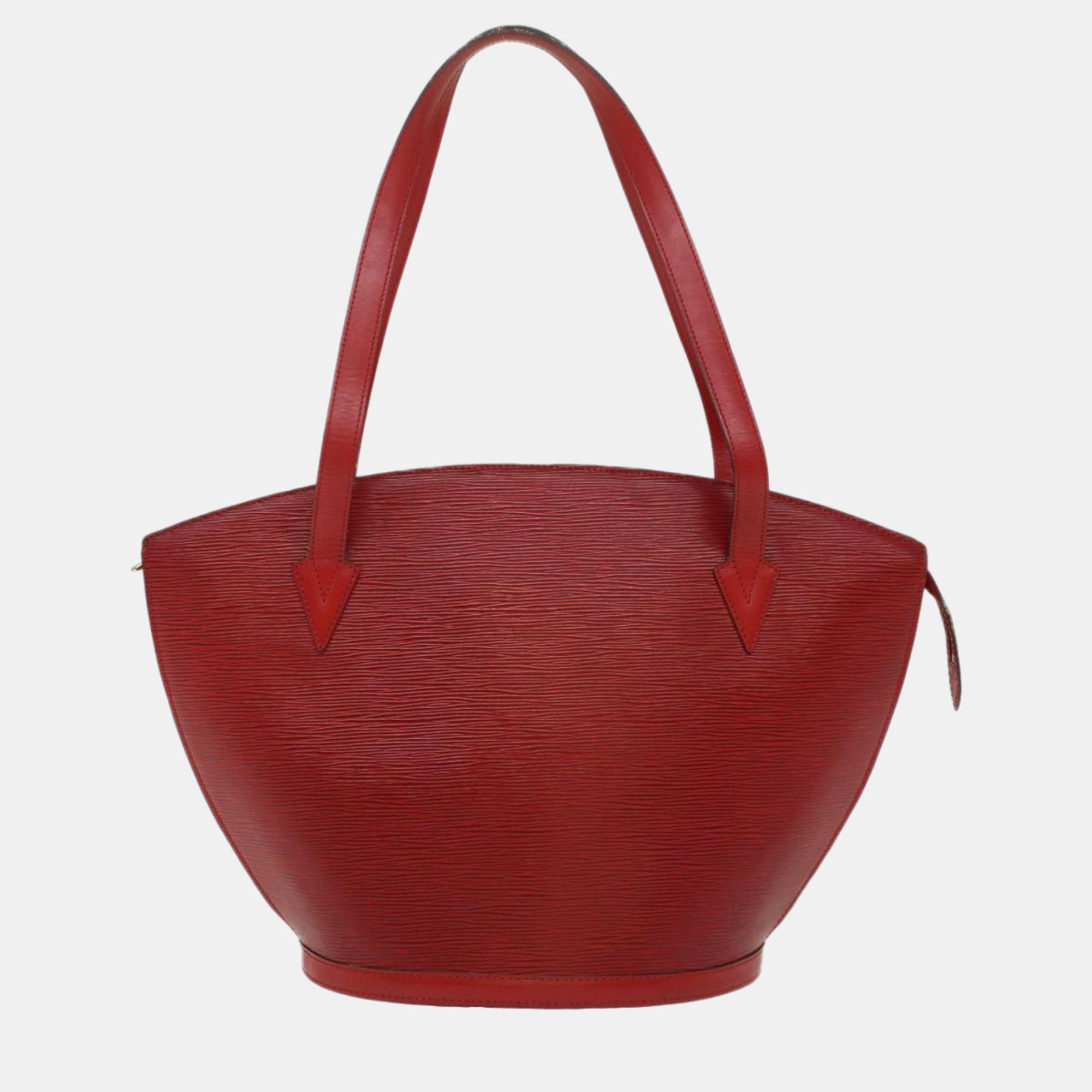 Louis Vuitton Red Epi Leather Saint Jacques Shoulder Bag