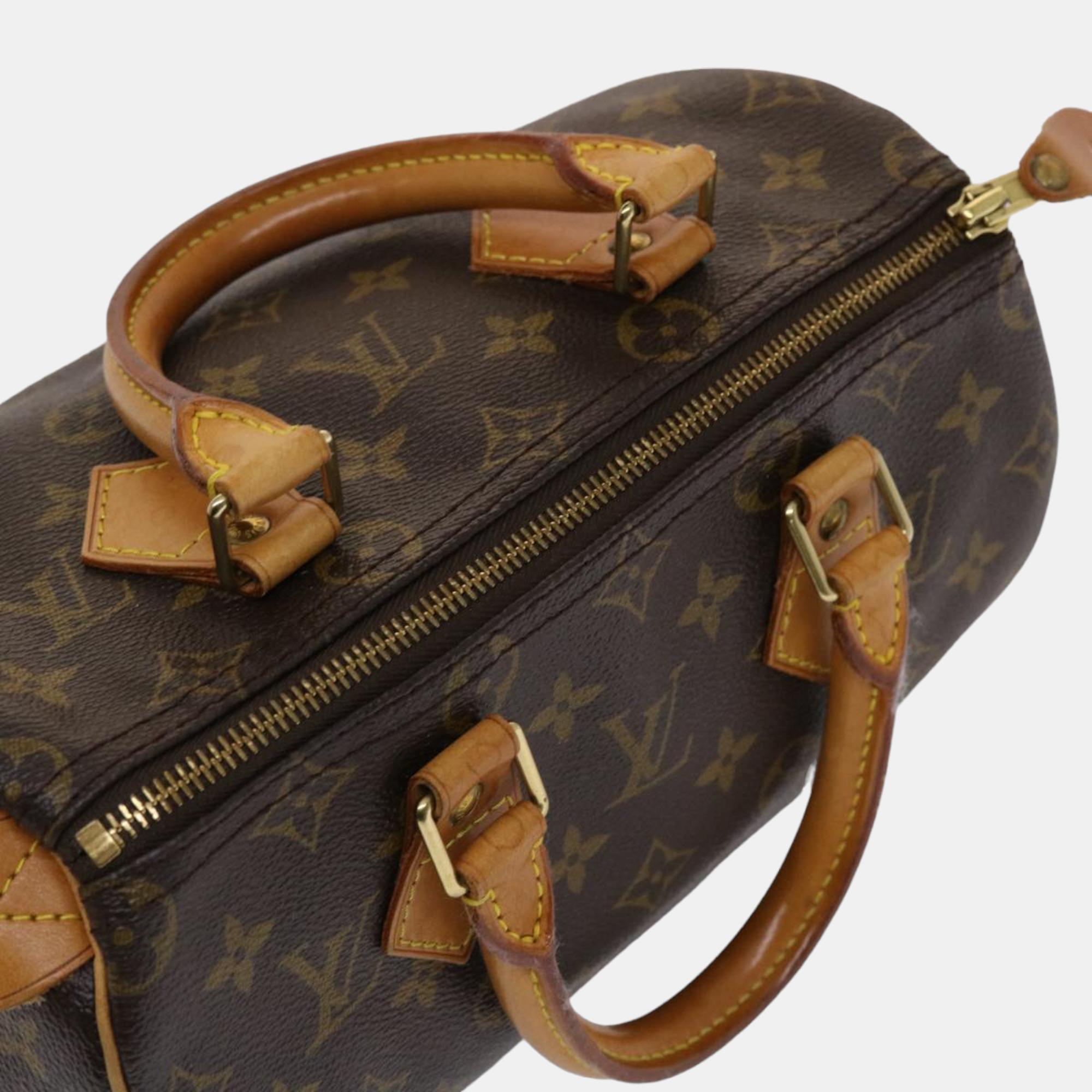 Louis Vuitton Brown Monogram Canvas Speedy Bag