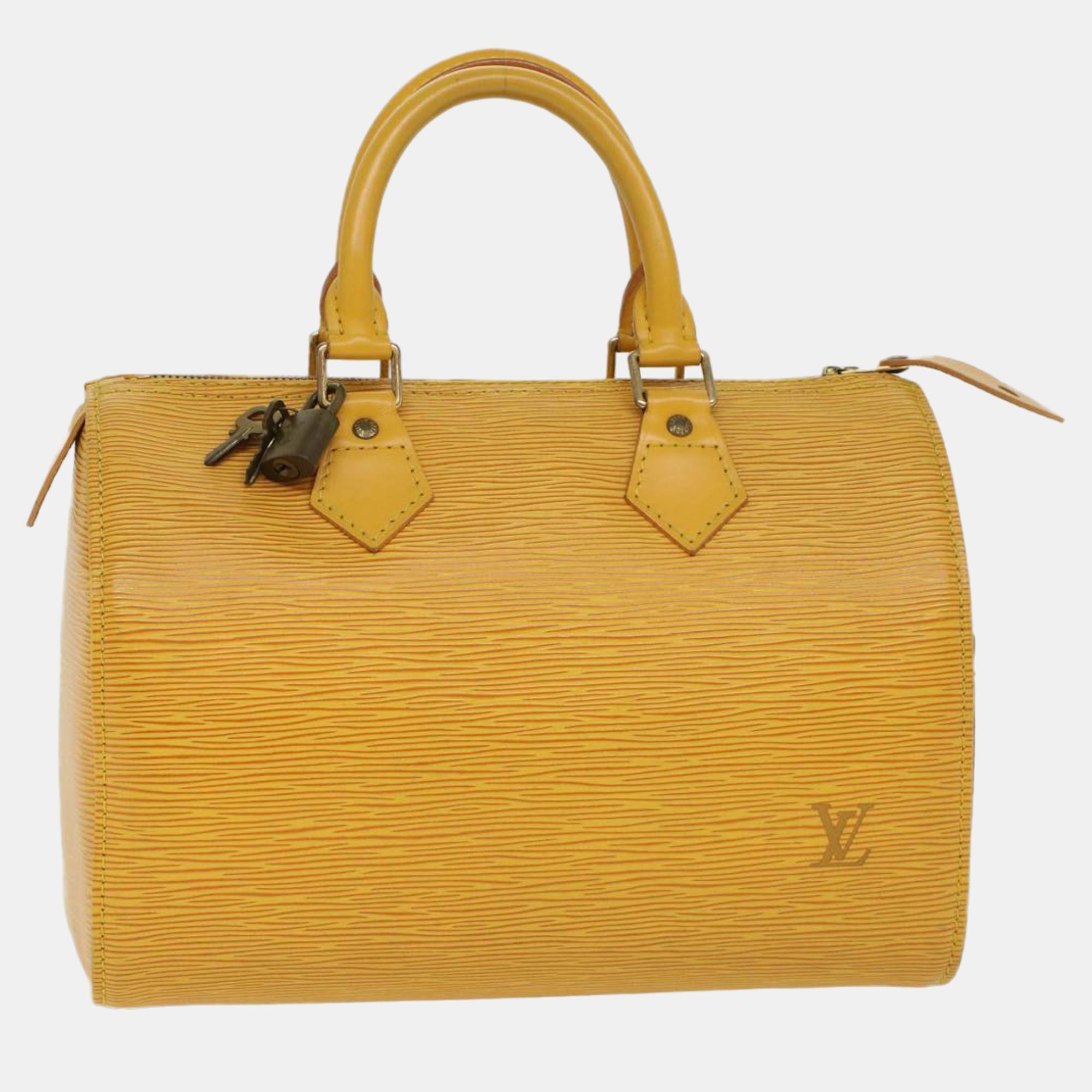 Louis Vuitton Yellow Epi Leather Speedy Bag
